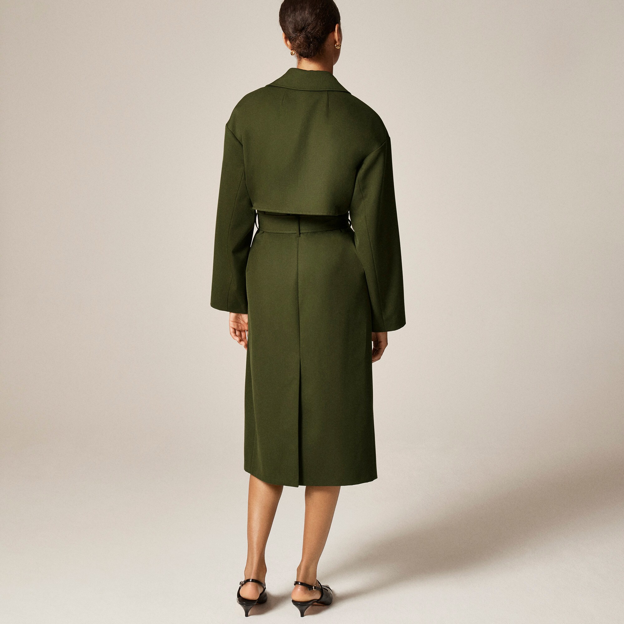 Trench coat in wool blend