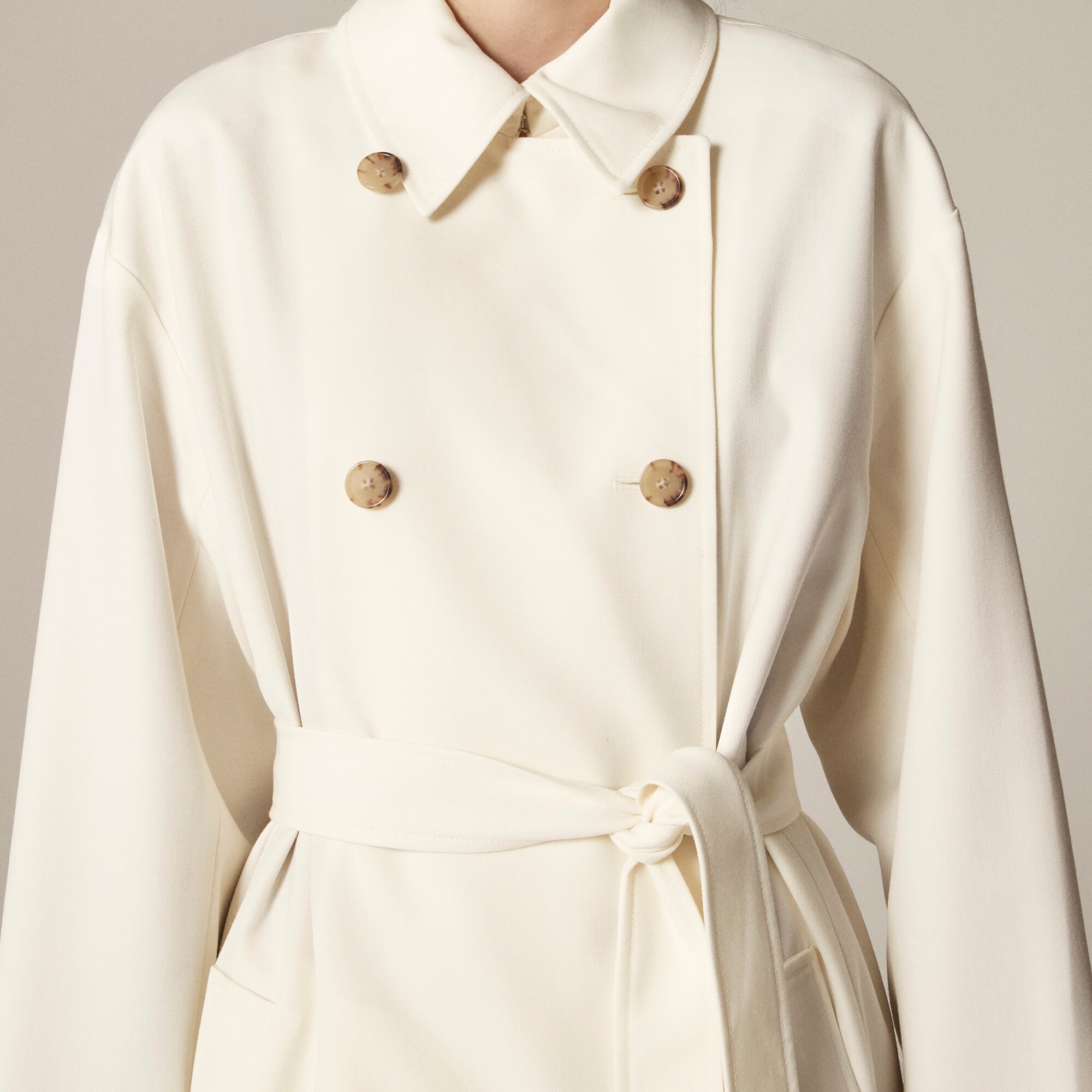 Trench coat in wool blend