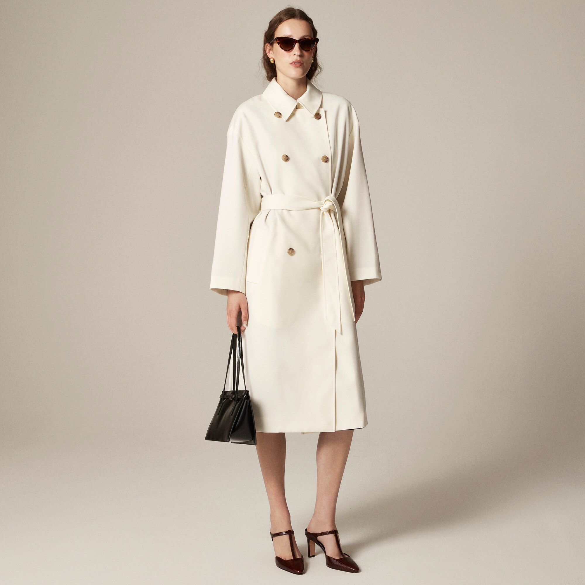 womens Trench coat in wool blend
