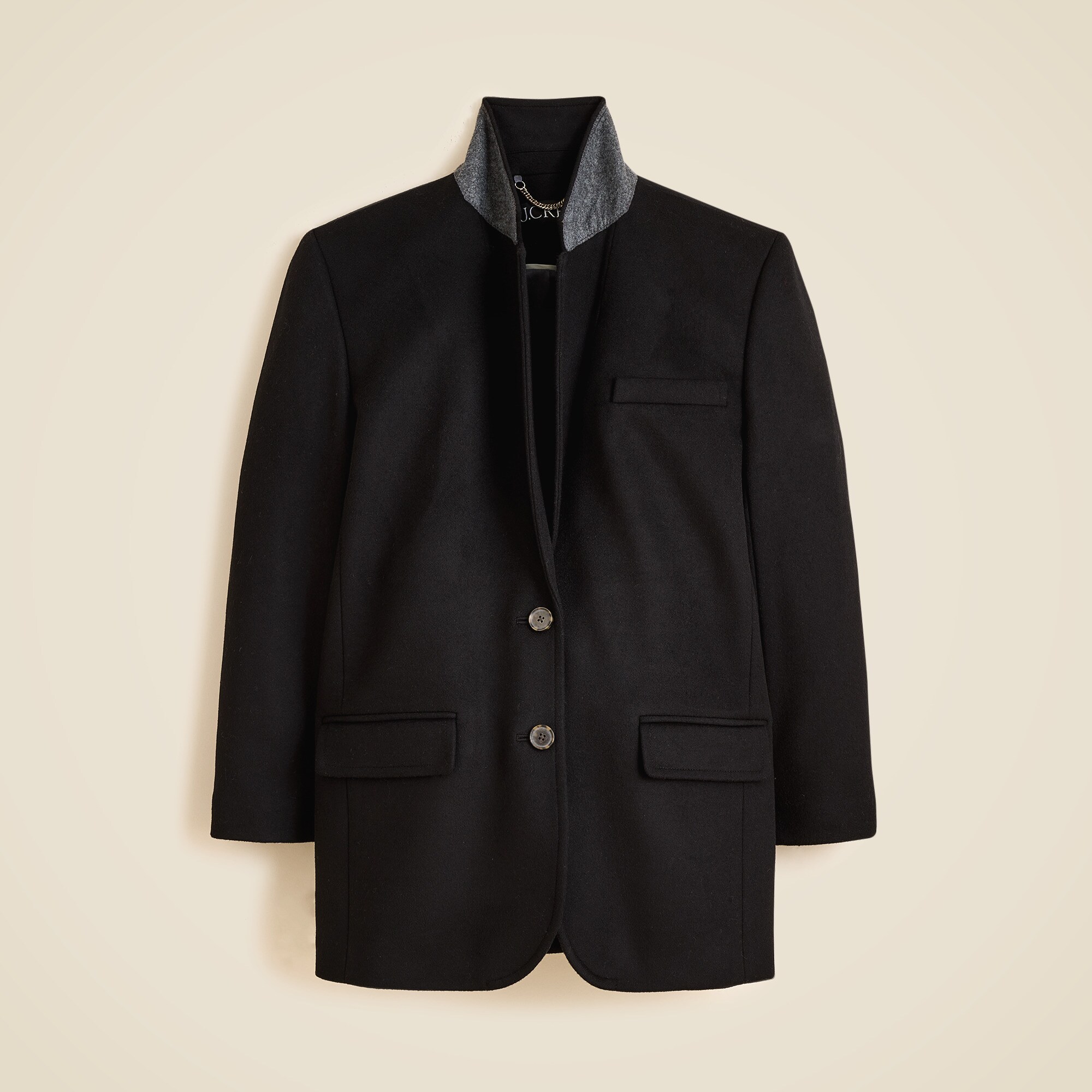 Gamine blazer-coat in wool blend