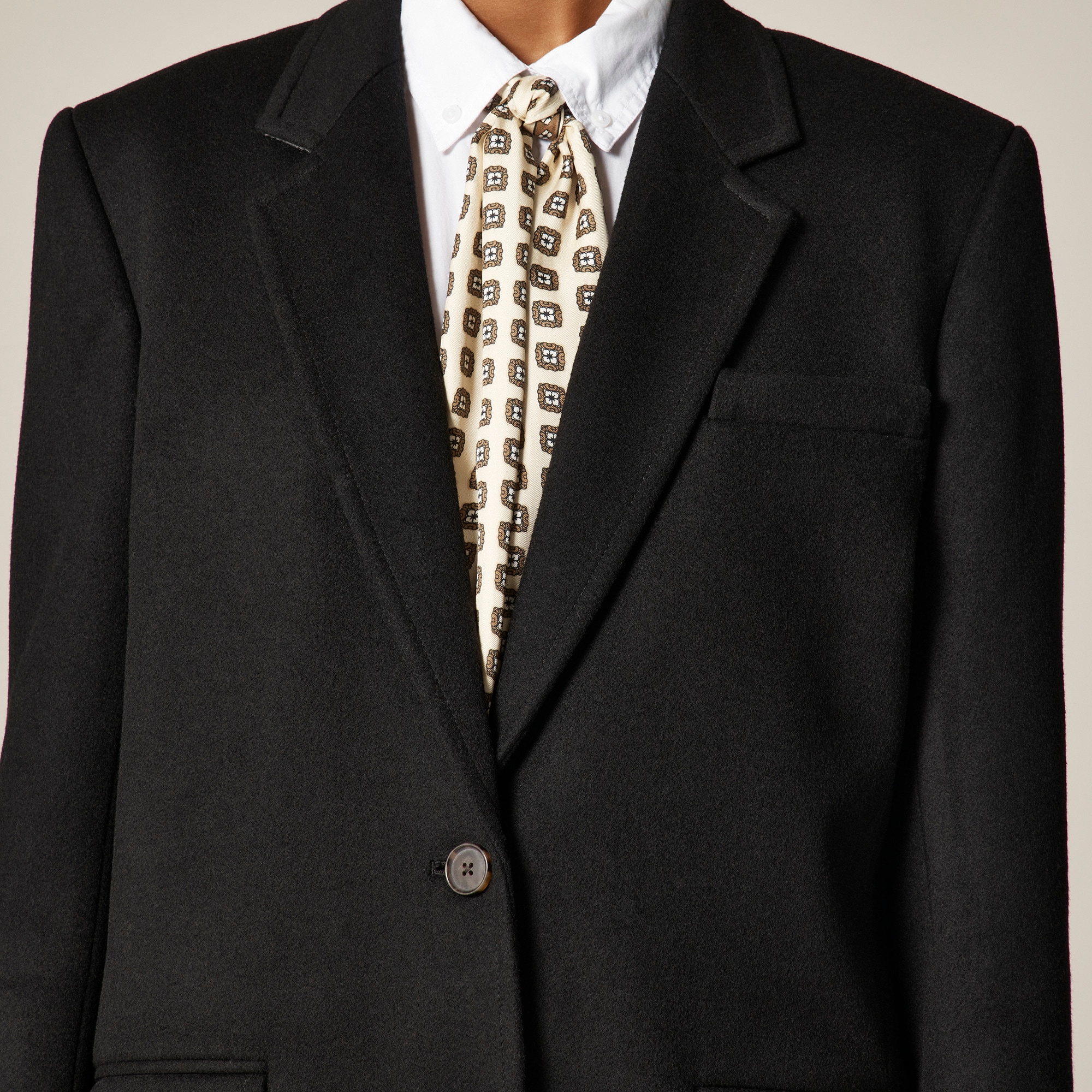 Gamine blazer-coat in wool blend