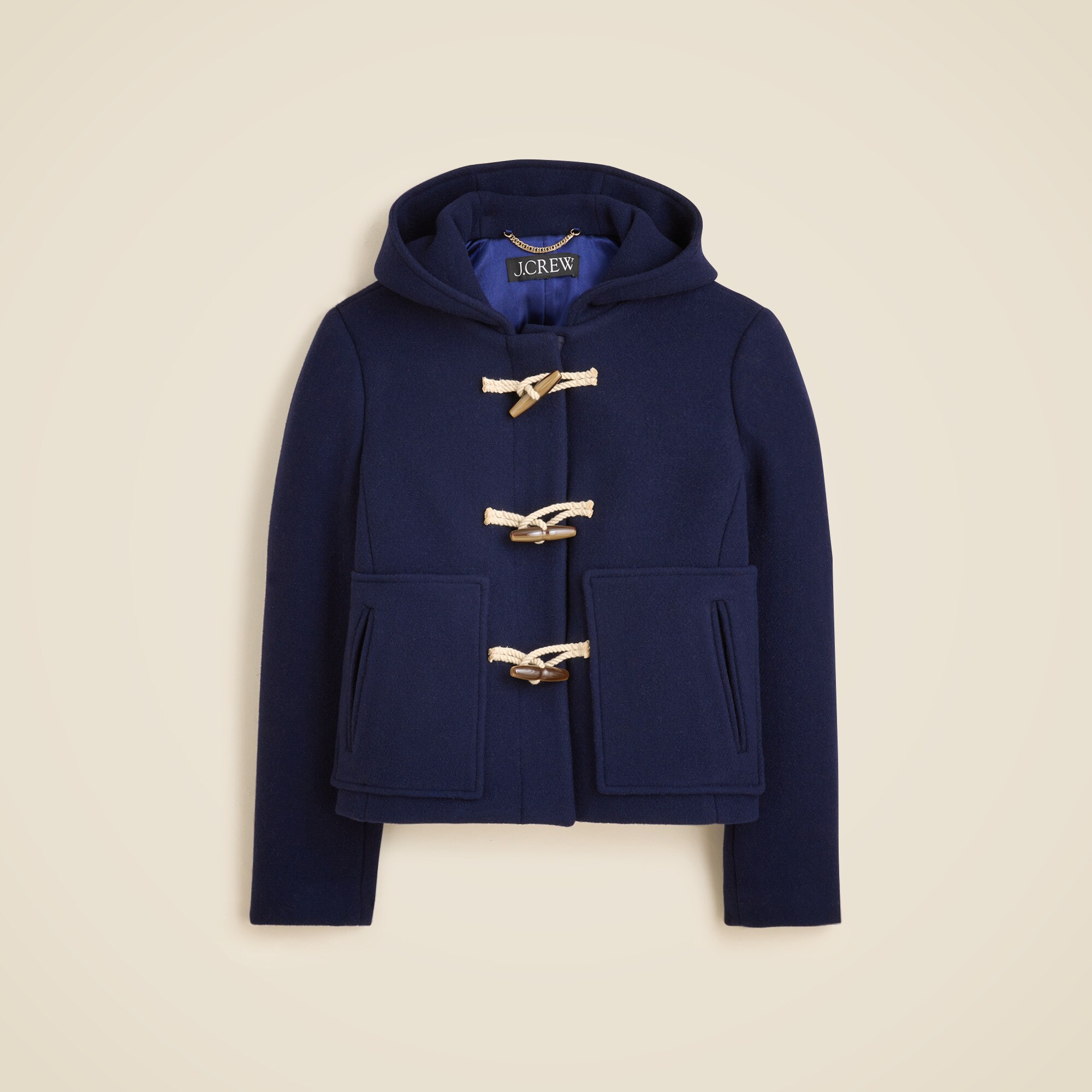 Short duffel coat in Italian stadium-cloth