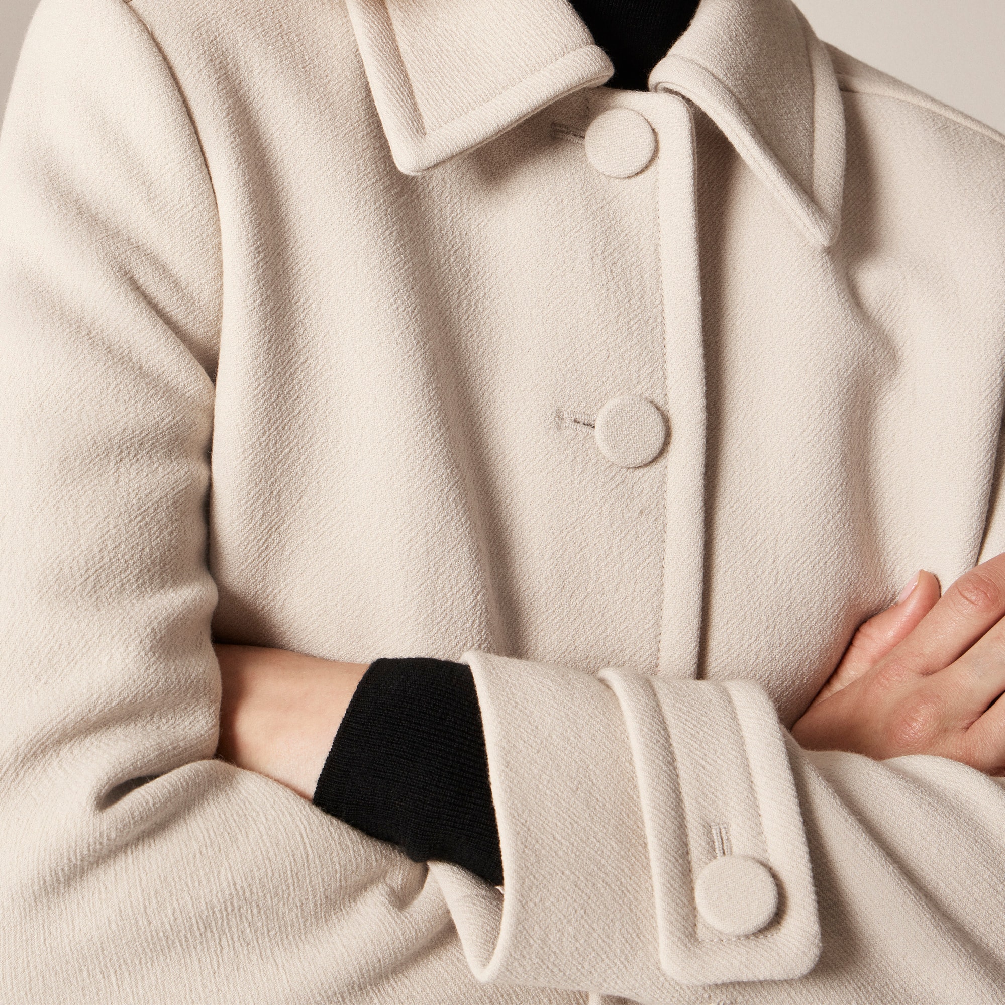 Salon coat in Italian double-cloth - image 3