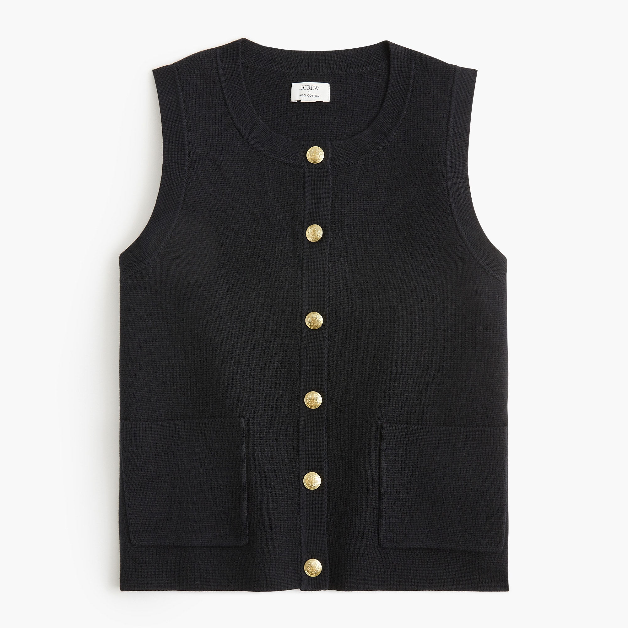 button-up sweater-vest for women