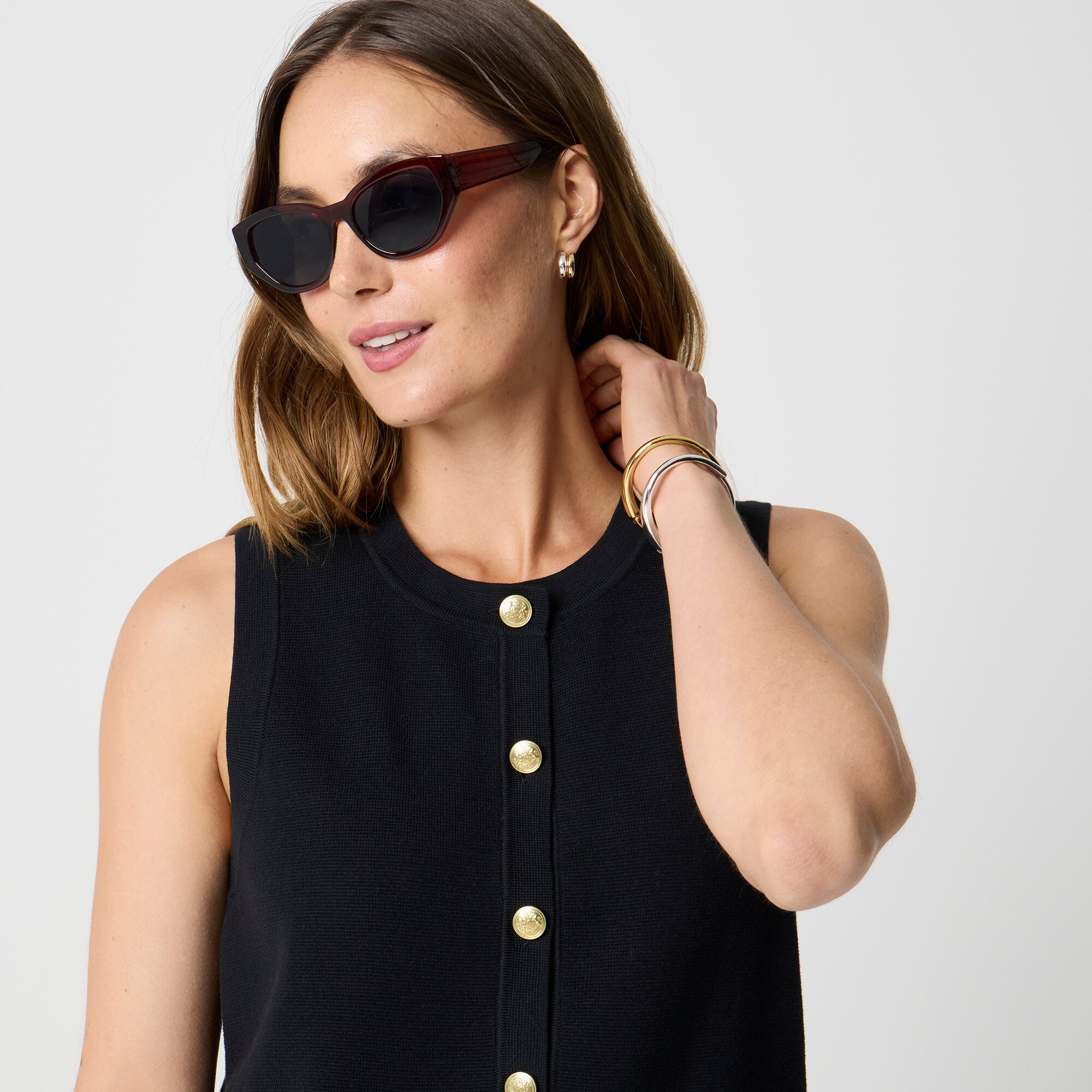 Button-up sweater-vest
