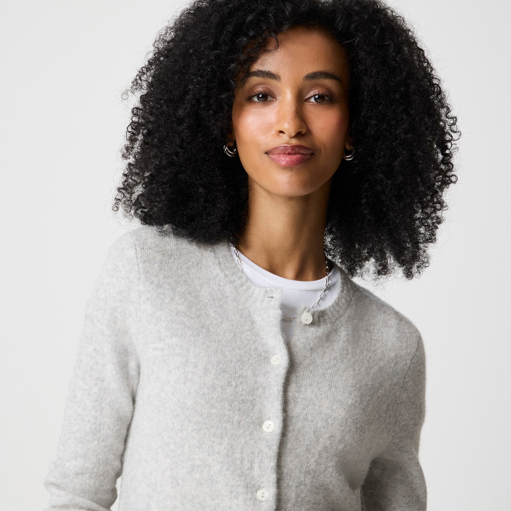 Cardigan sweater in extra-soft yarn