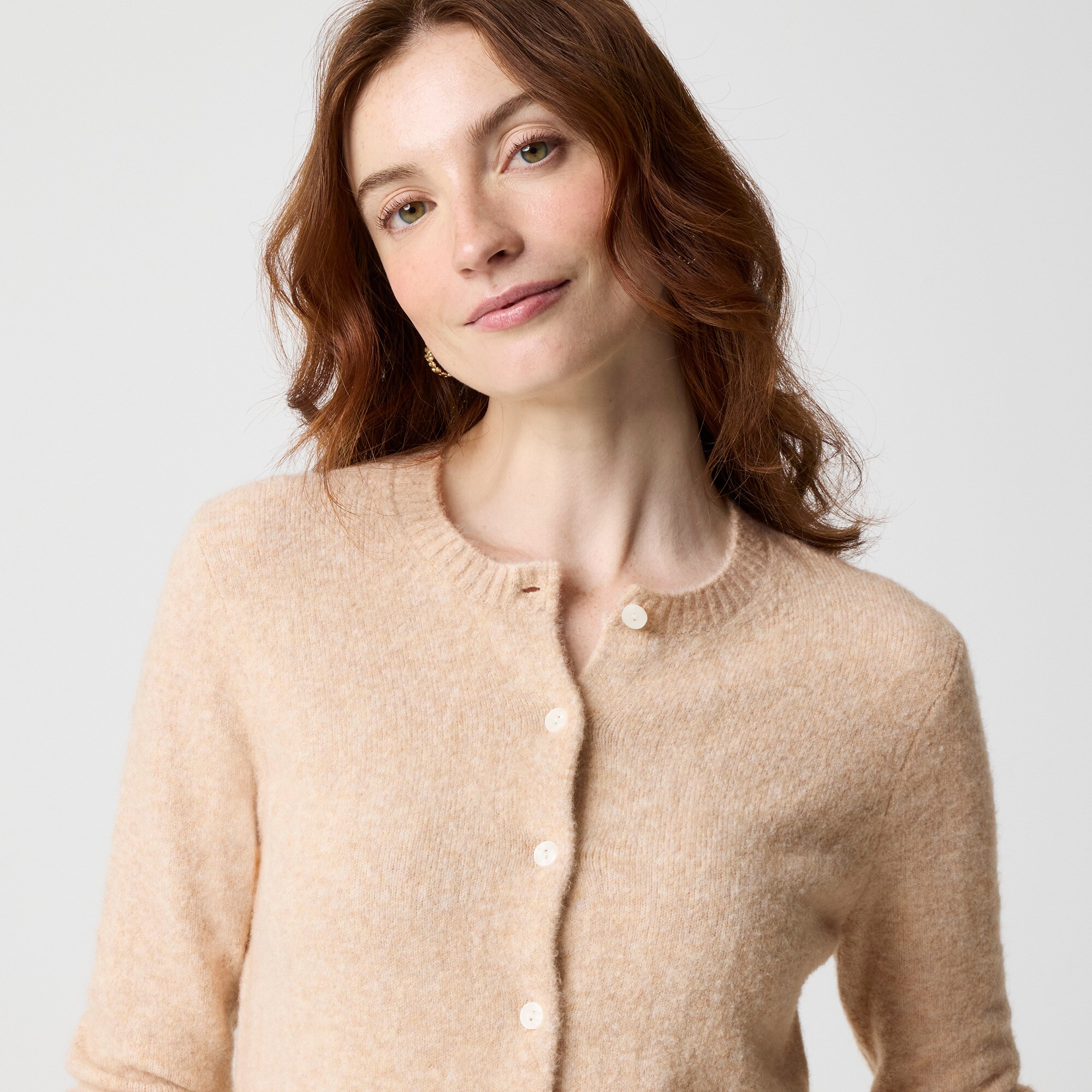 Cardigan sweater in extra-soft yarn