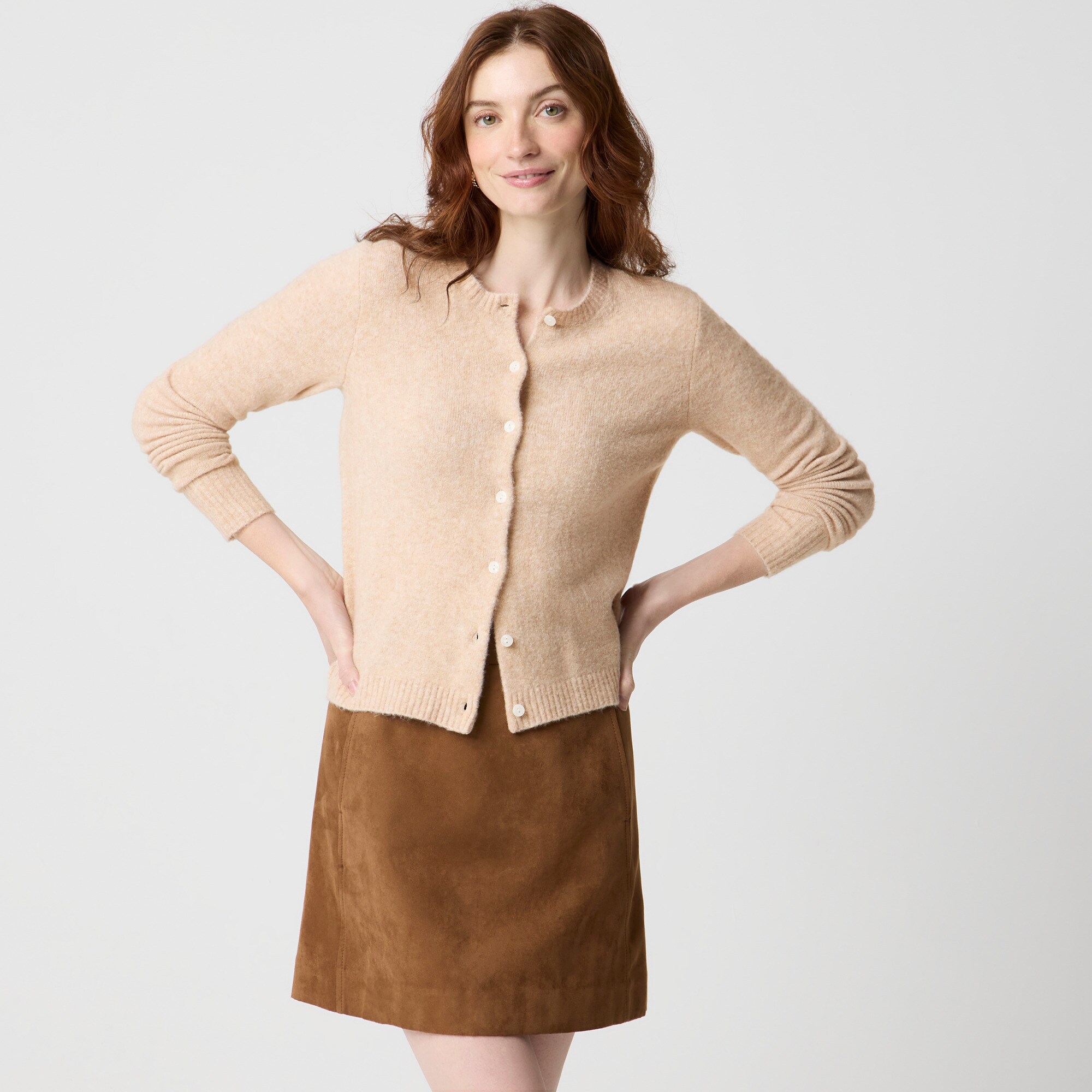 Cardigan sweater in extra-soft yarn