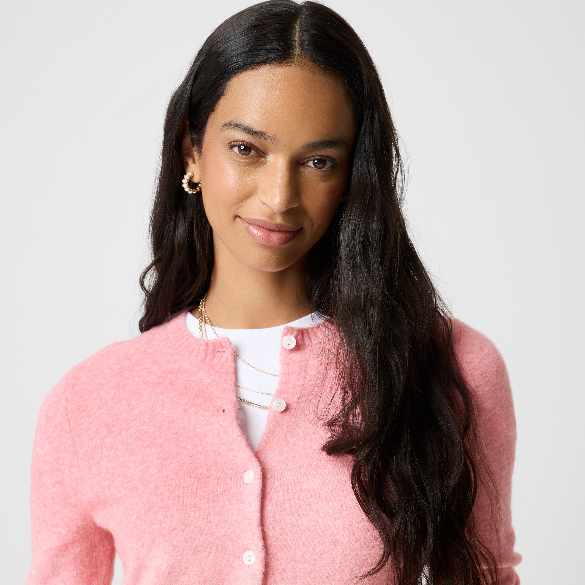 Cardigan sweater in extra-soft yarn