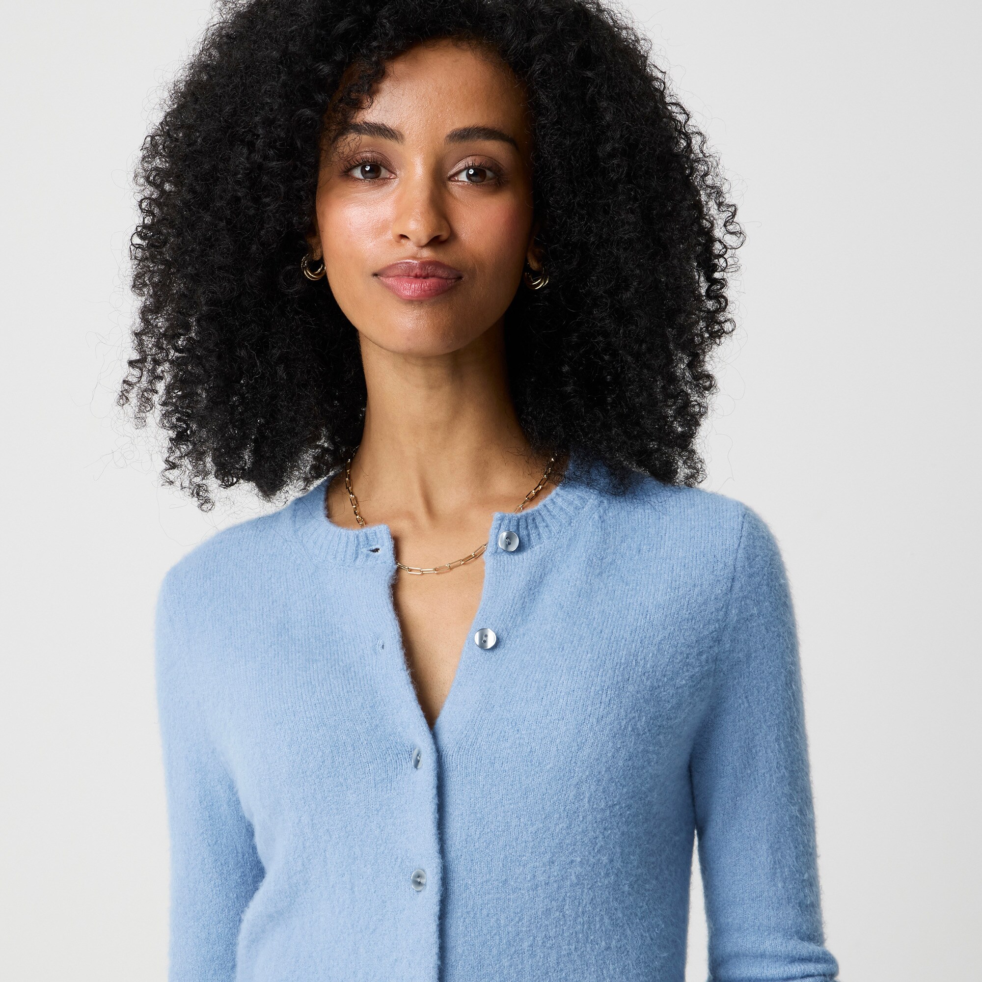 Cardigan sweater in extra-soft yarn