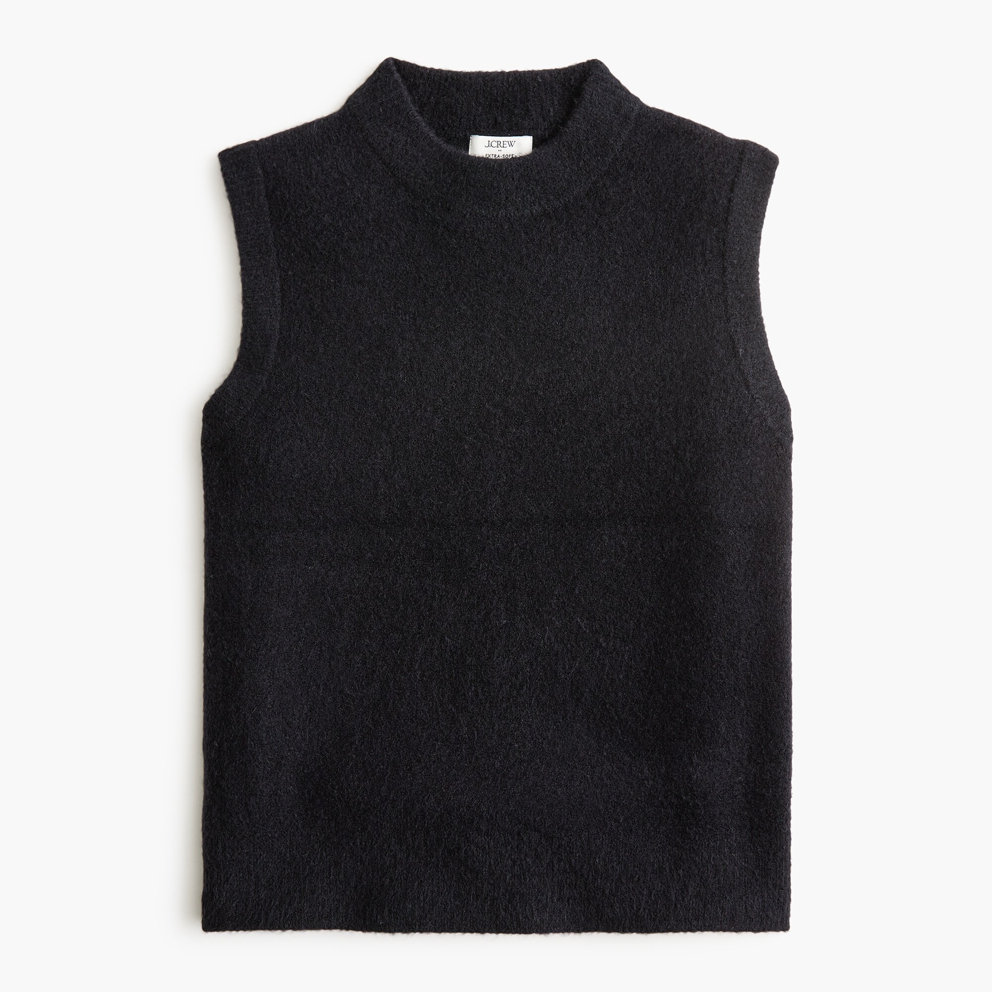 Crewneck sweater-vest in extra-soft yarn