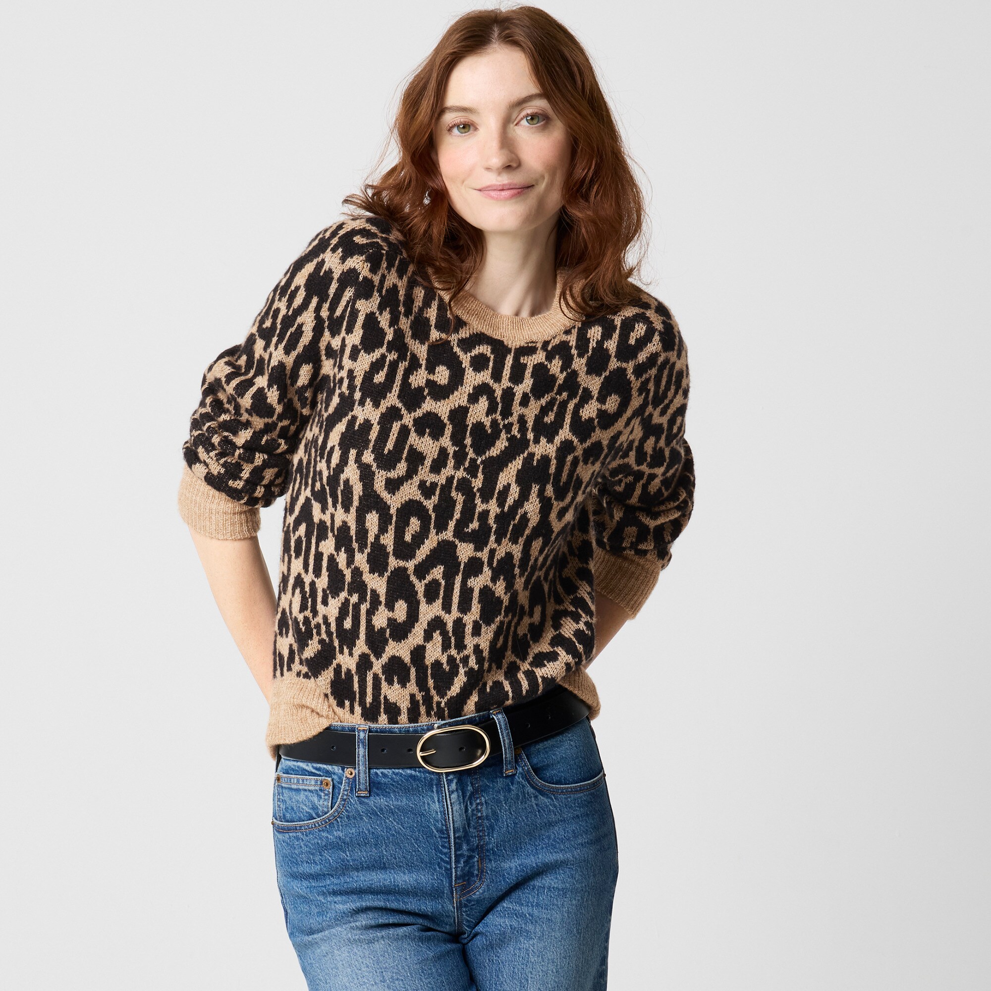 Leopard Crewneck Sweater For Women | Factory