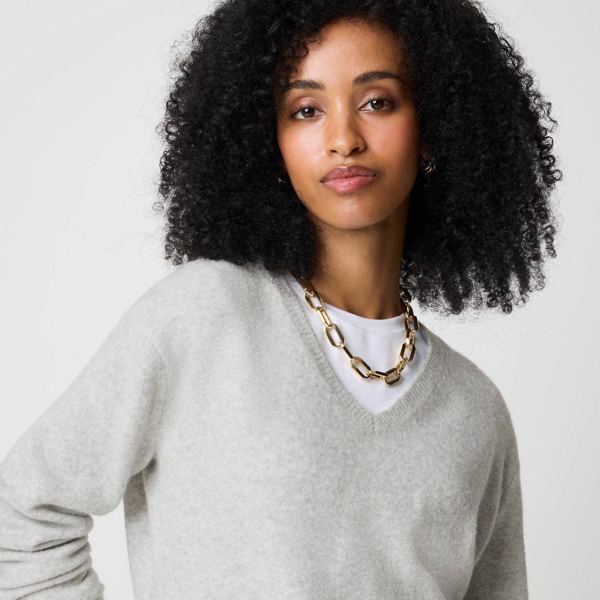 V-neck sweater in extra-soft yarn