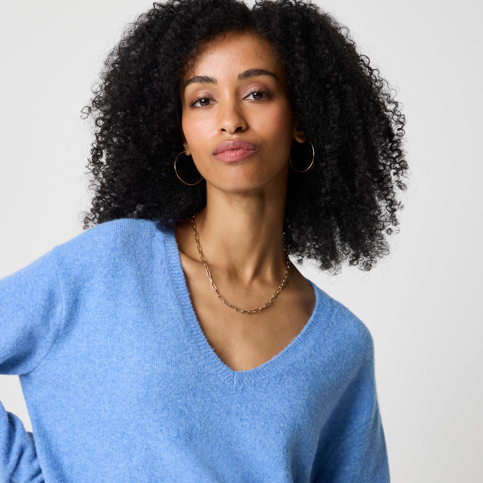 V-neck sweater in extra-soft yarn
