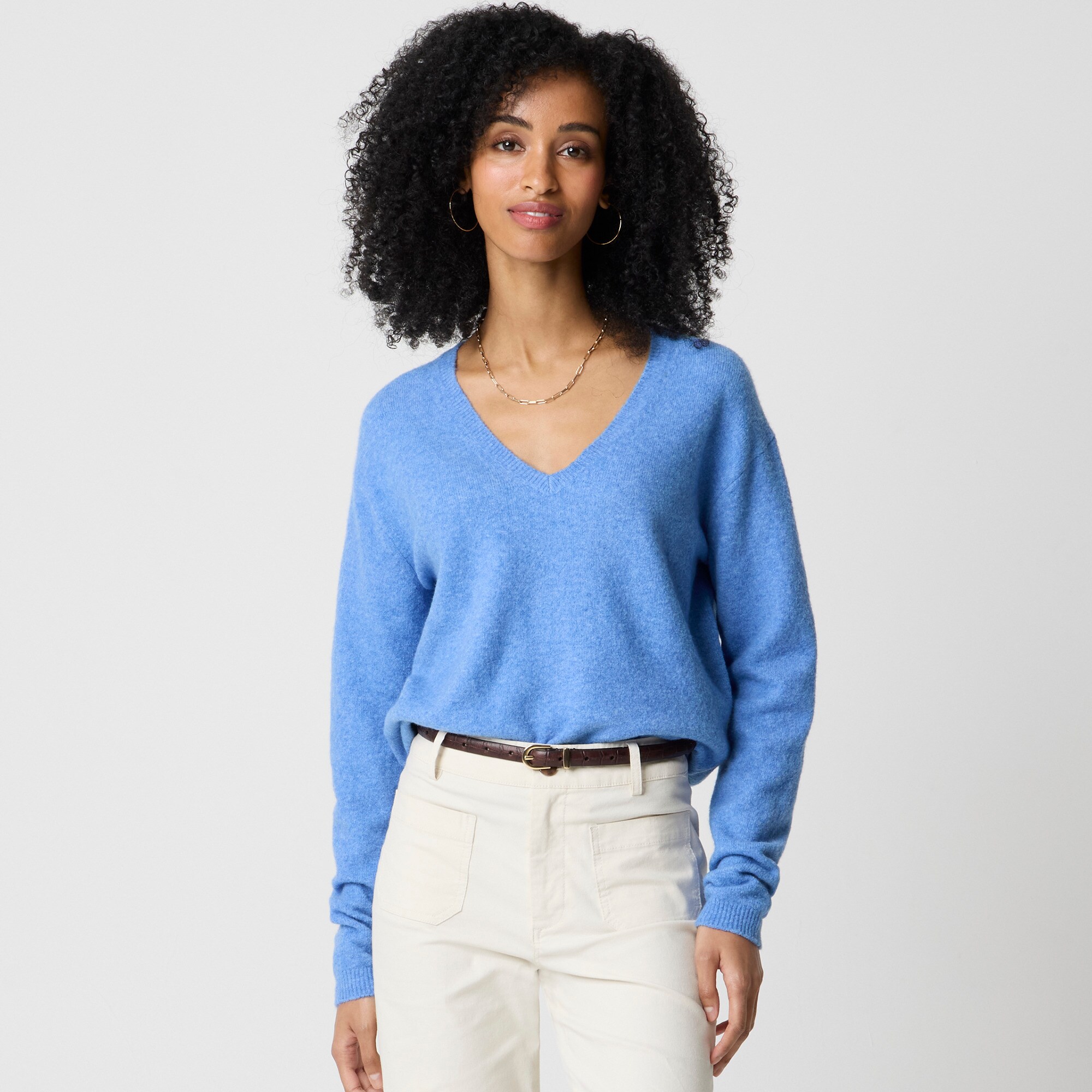 V-neck sweater in extra-soft yarn
