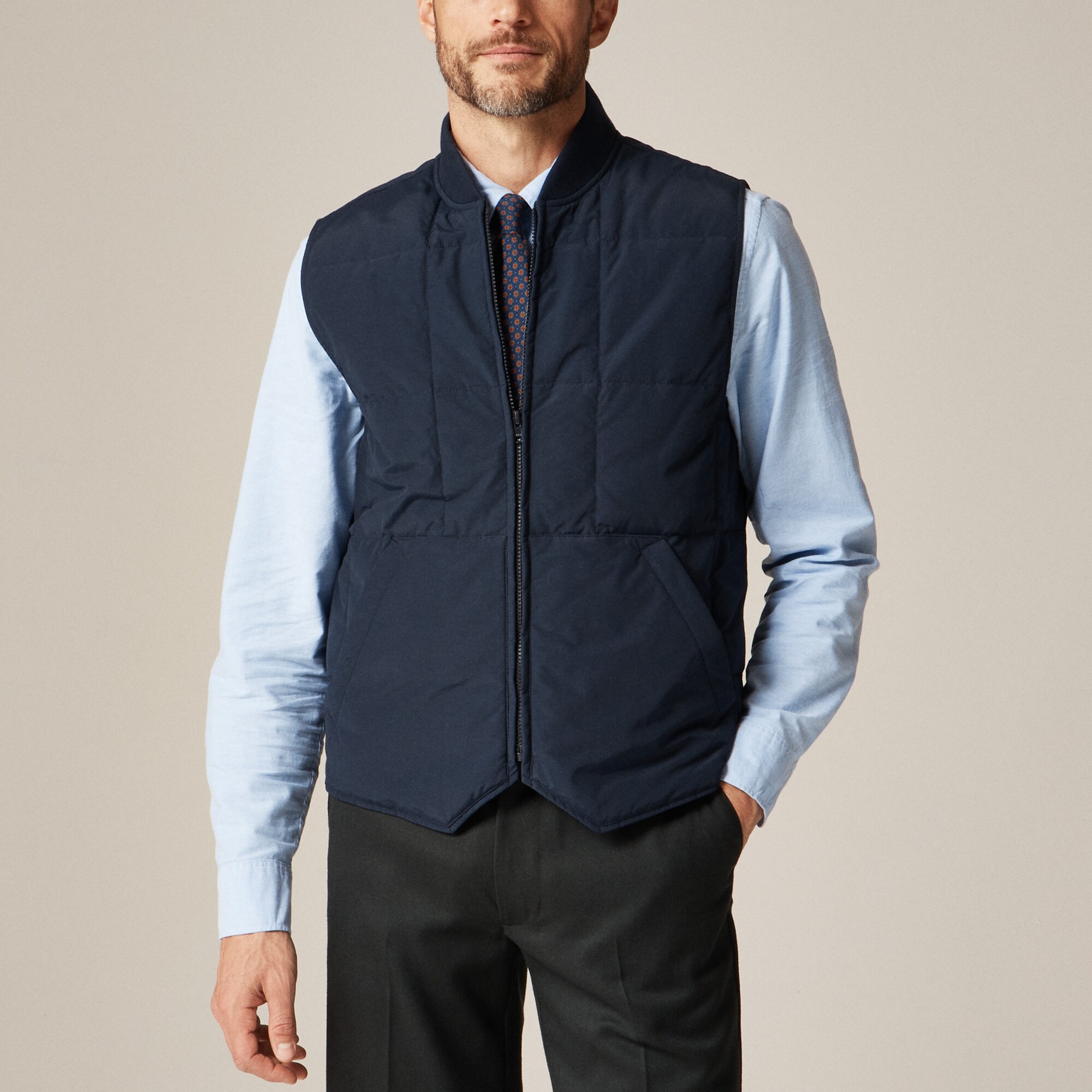 Box-quilt insulated vest with PrimaLoft®