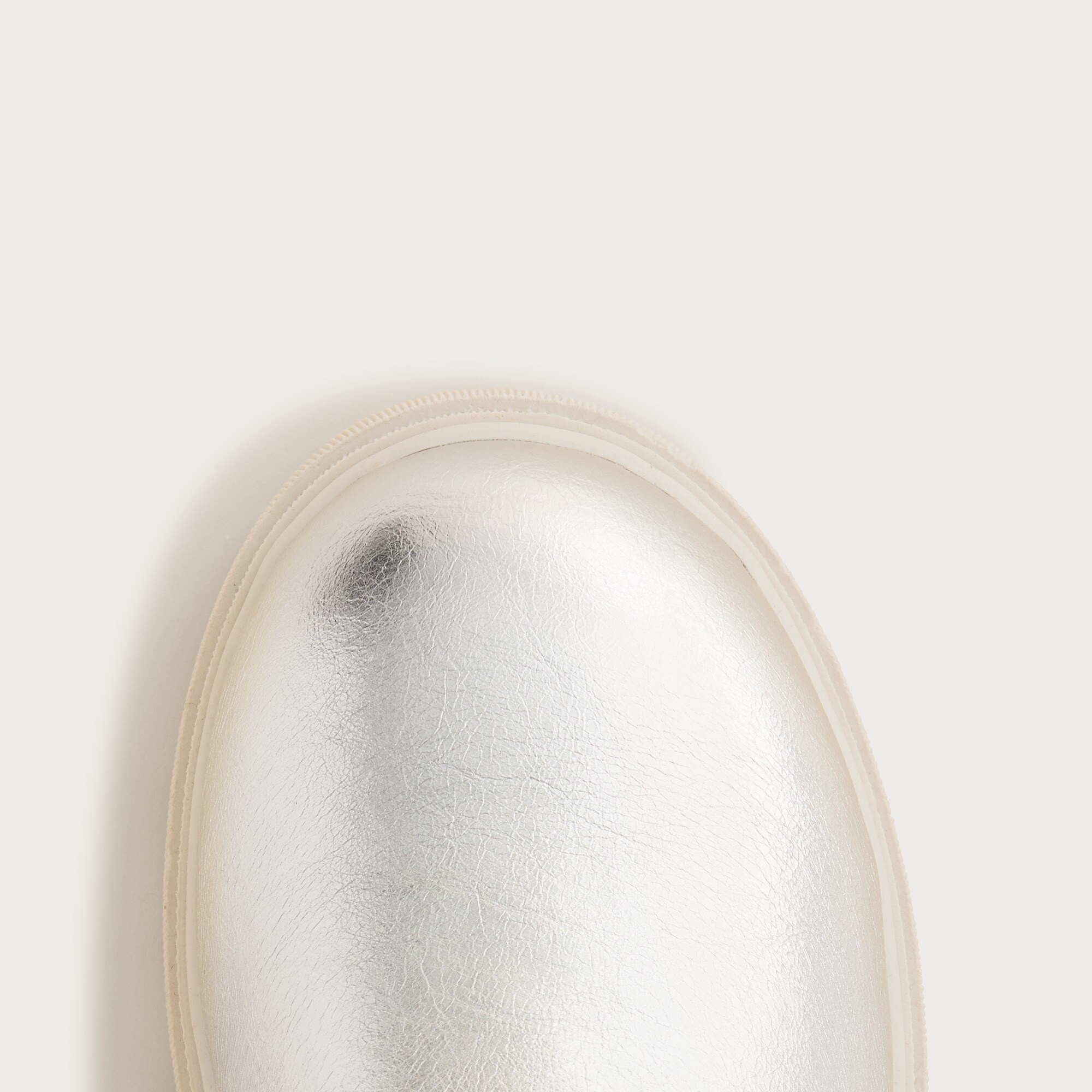 Girls' lug-sole boots in metallic