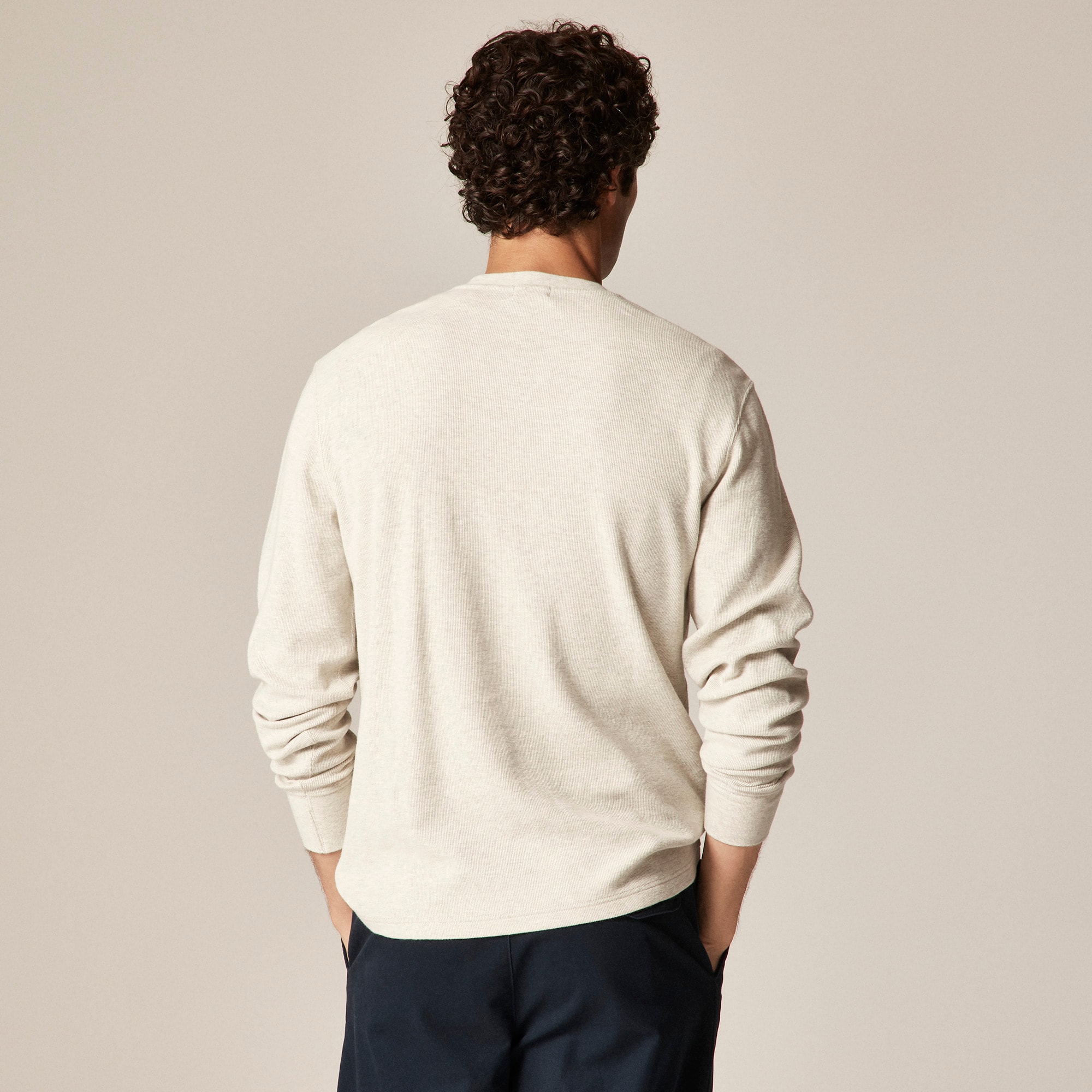 Jacquard rib-knit crewneck