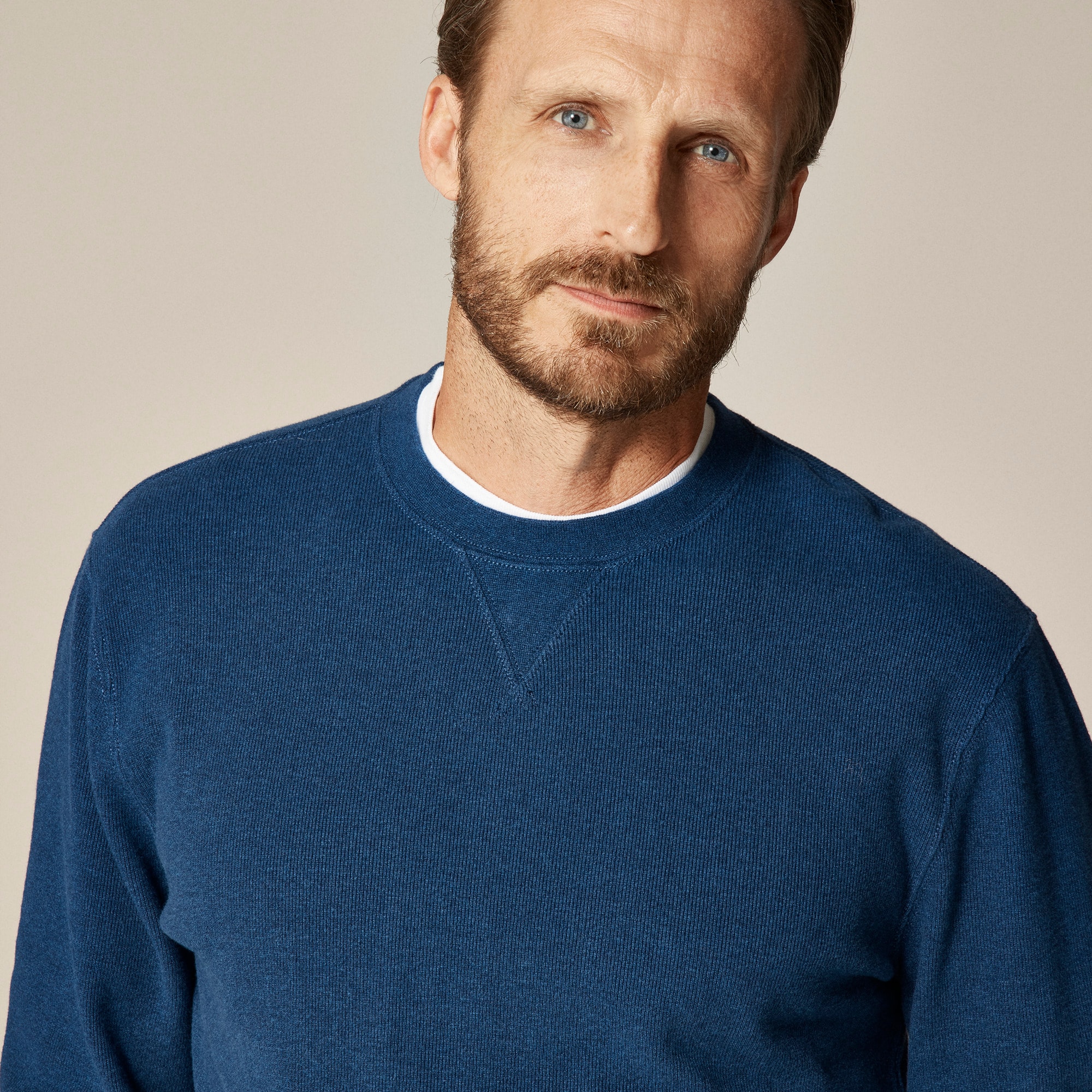 Jacquard Rib-knit Crewneck For Men | J.Crew