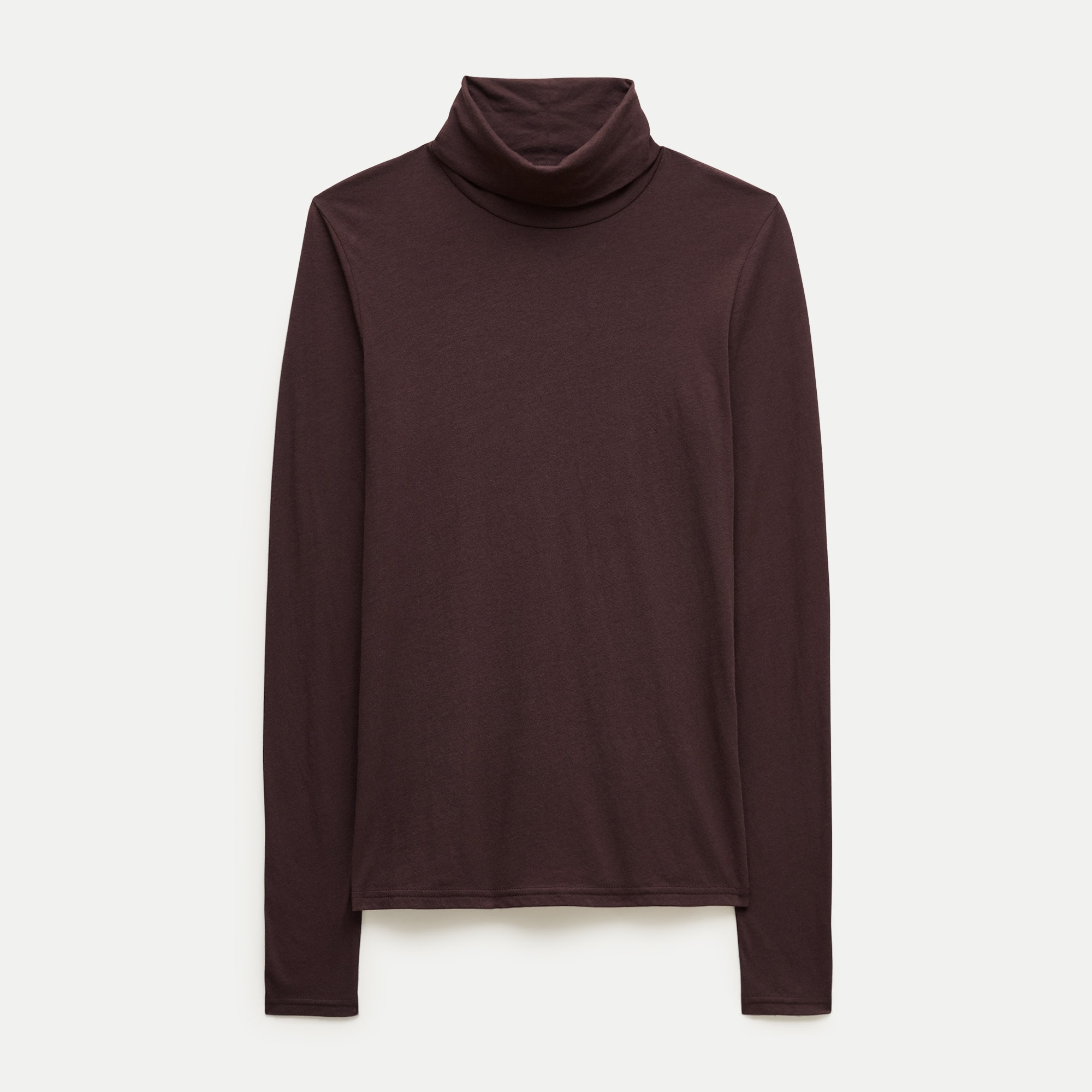 Feather jersey turtleneck