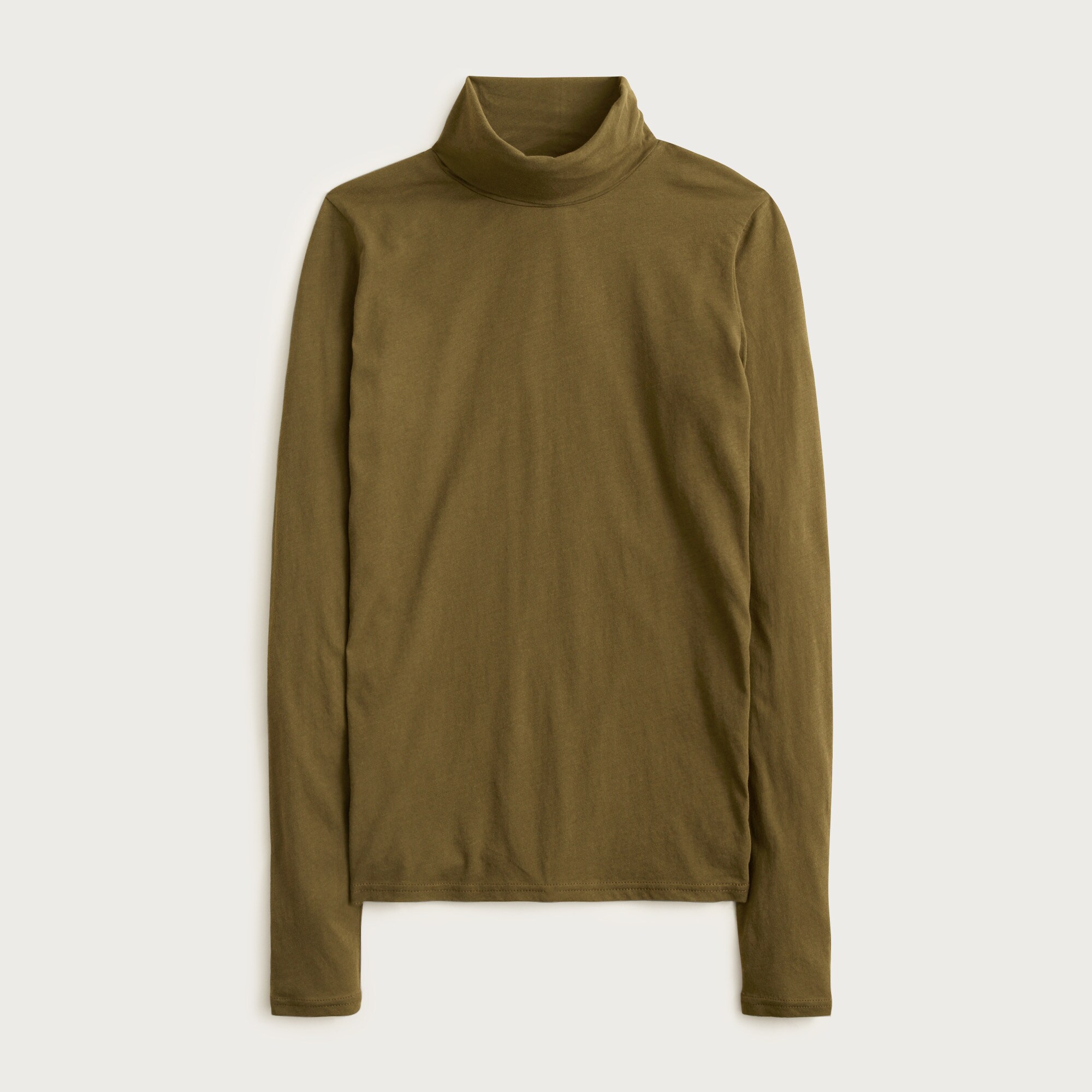 Feather jersey turtleneck
