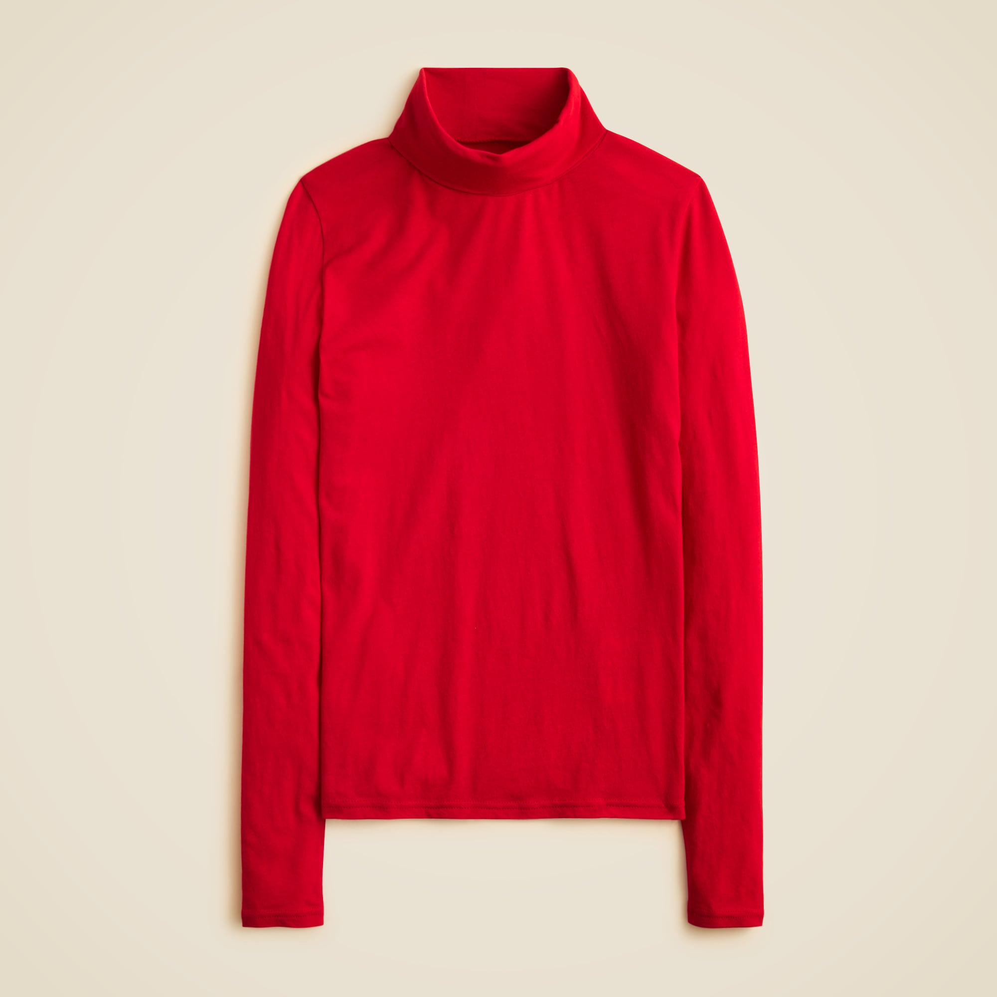 Feather jersey turtleneck
