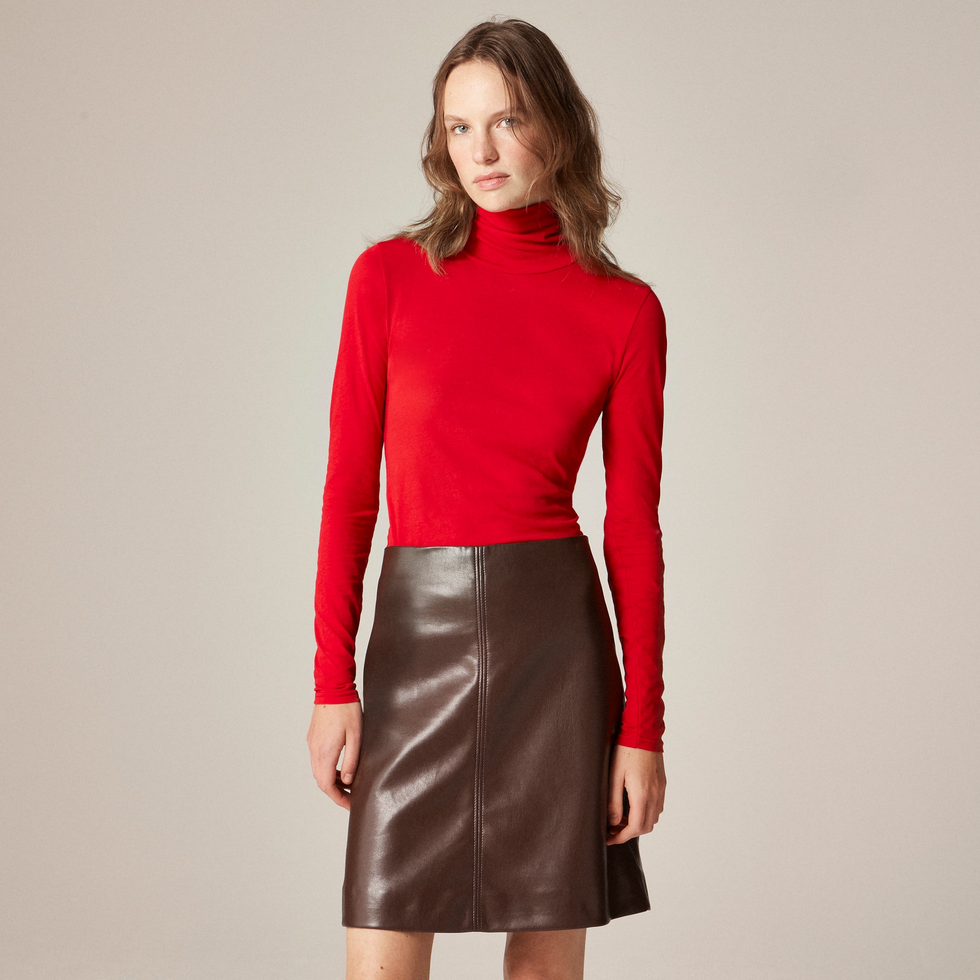womens Feather jersey turtleneck