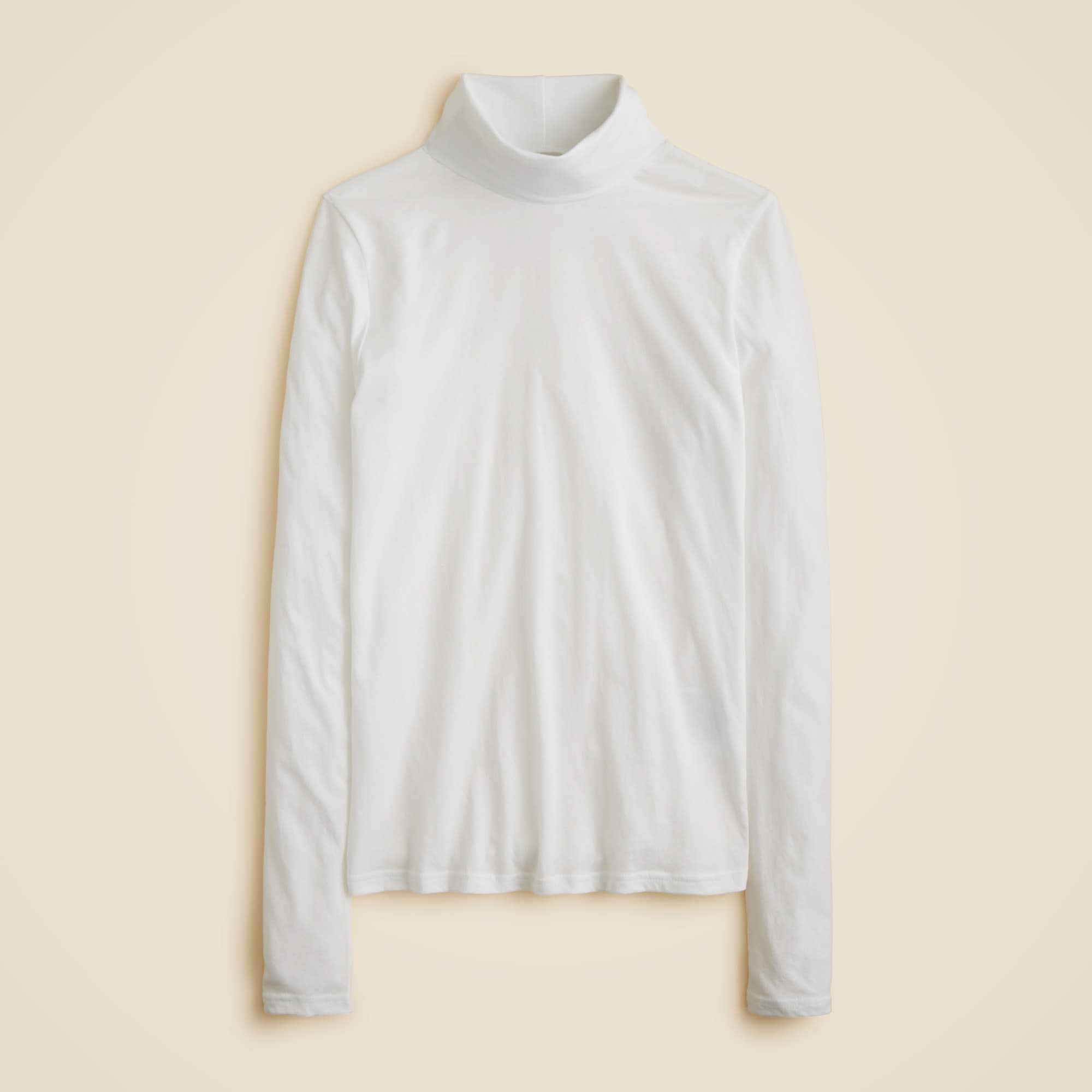 Feather jersey turtleneck