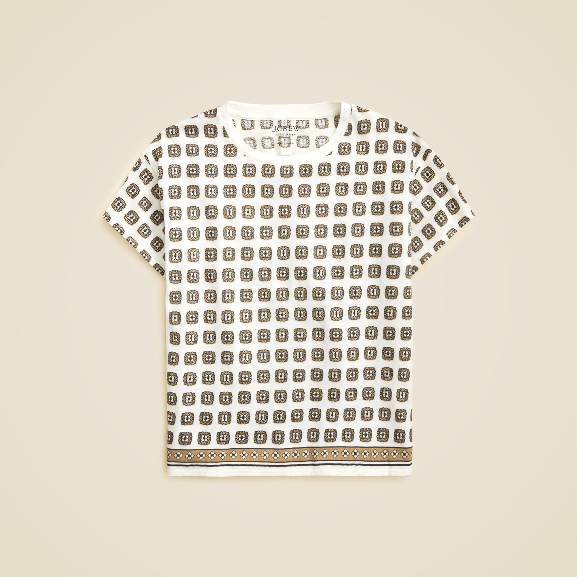  Tissue jersey short-sleeve graphic T-shirt in foulard print