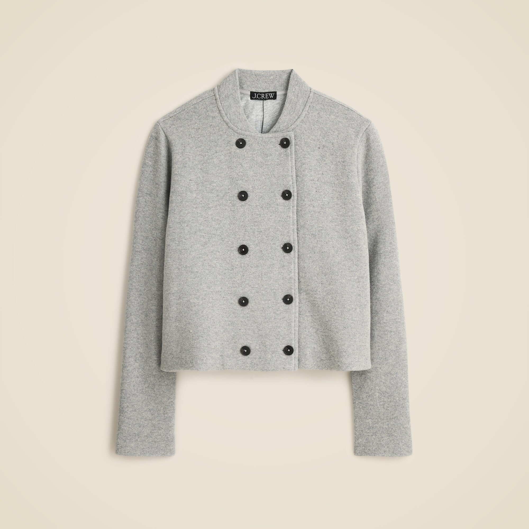 Double-breasted jacket in knit wool blend