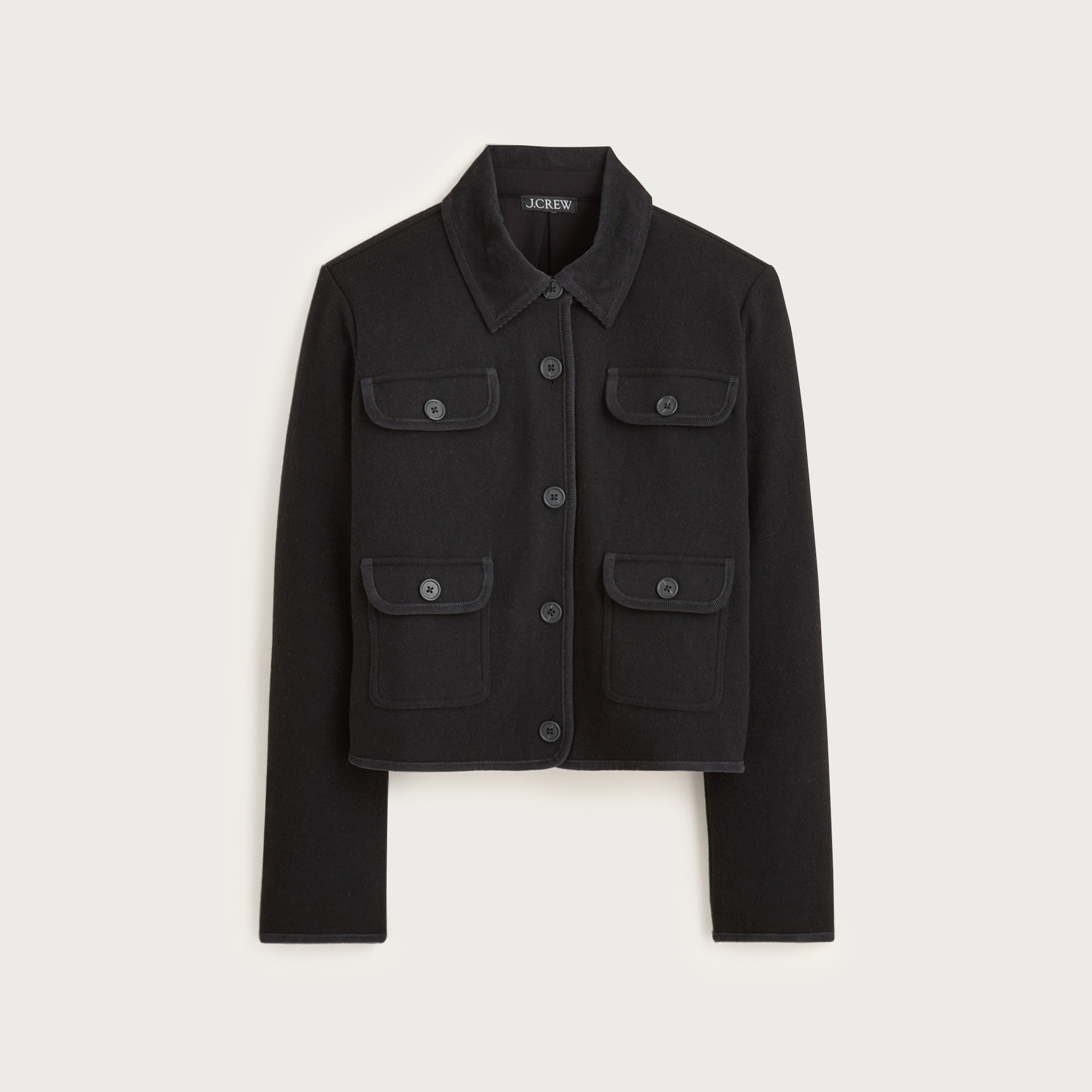  Knit jacket in wool blend