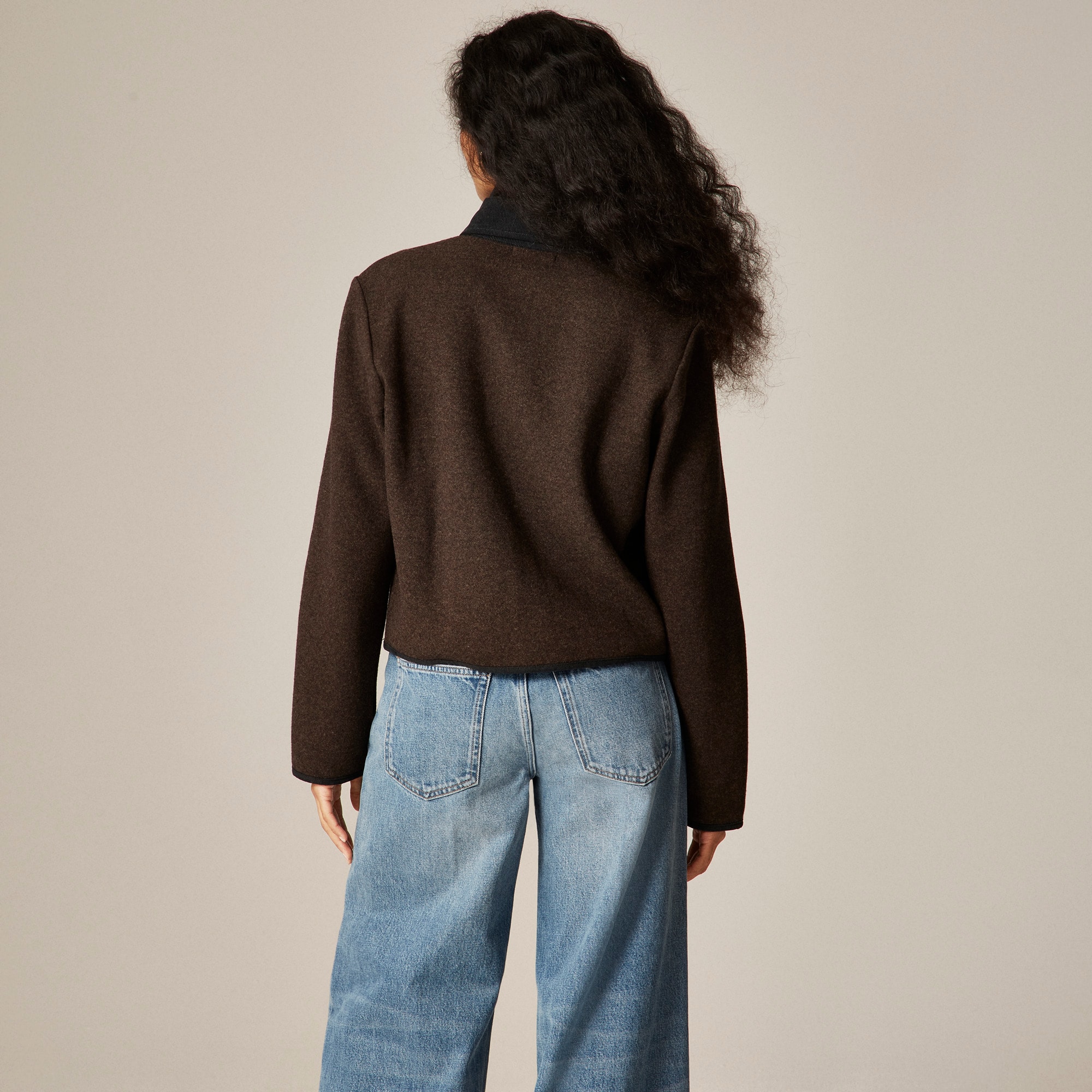 Knit jacket in wool blend