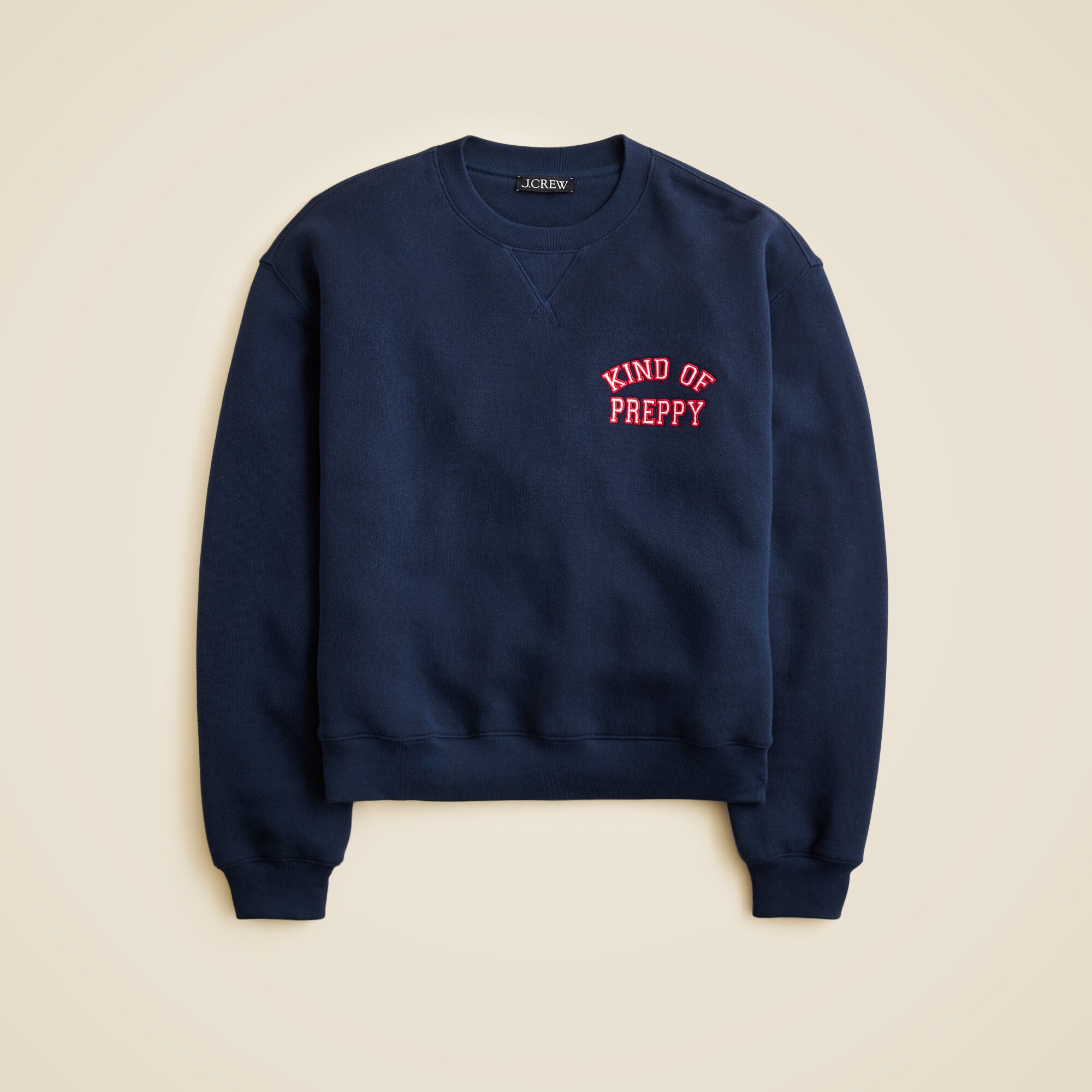 Classic-fit "Kind of Preppy" graphic crewneck in heritage terry
