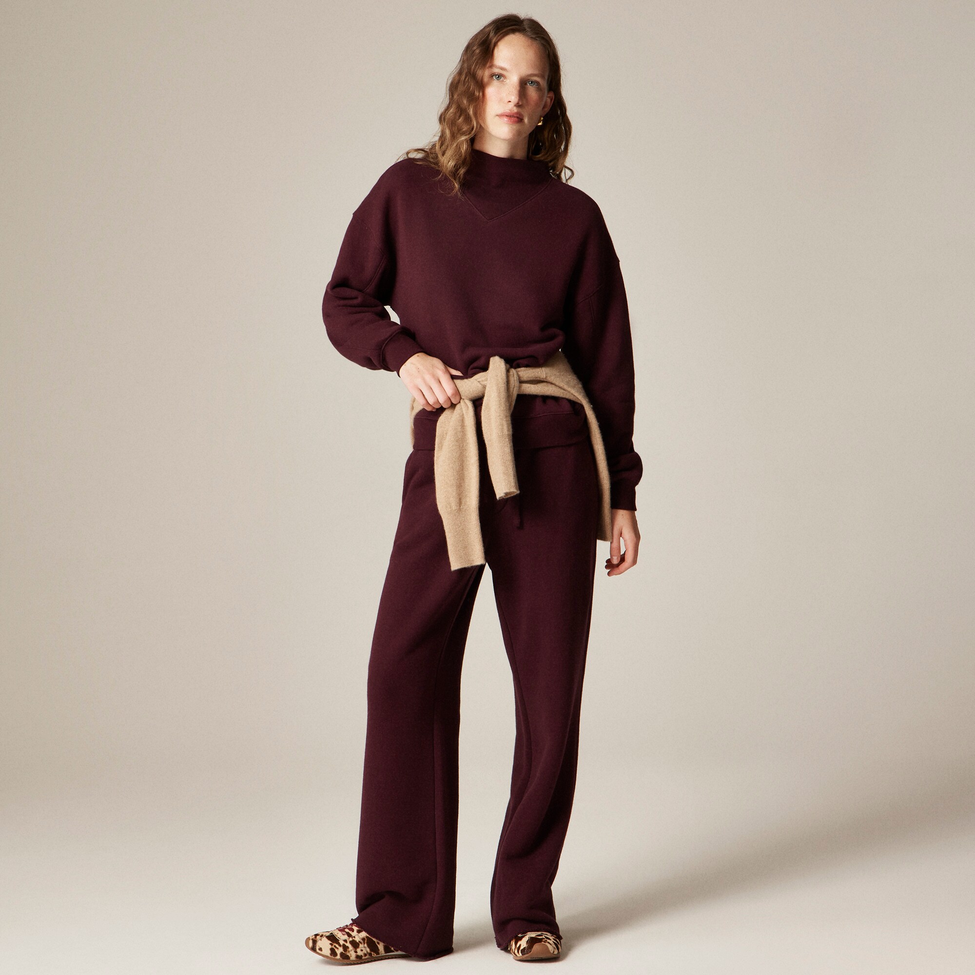 Heritage Terry Mockneck Sweatshirt For Women | J.Crew