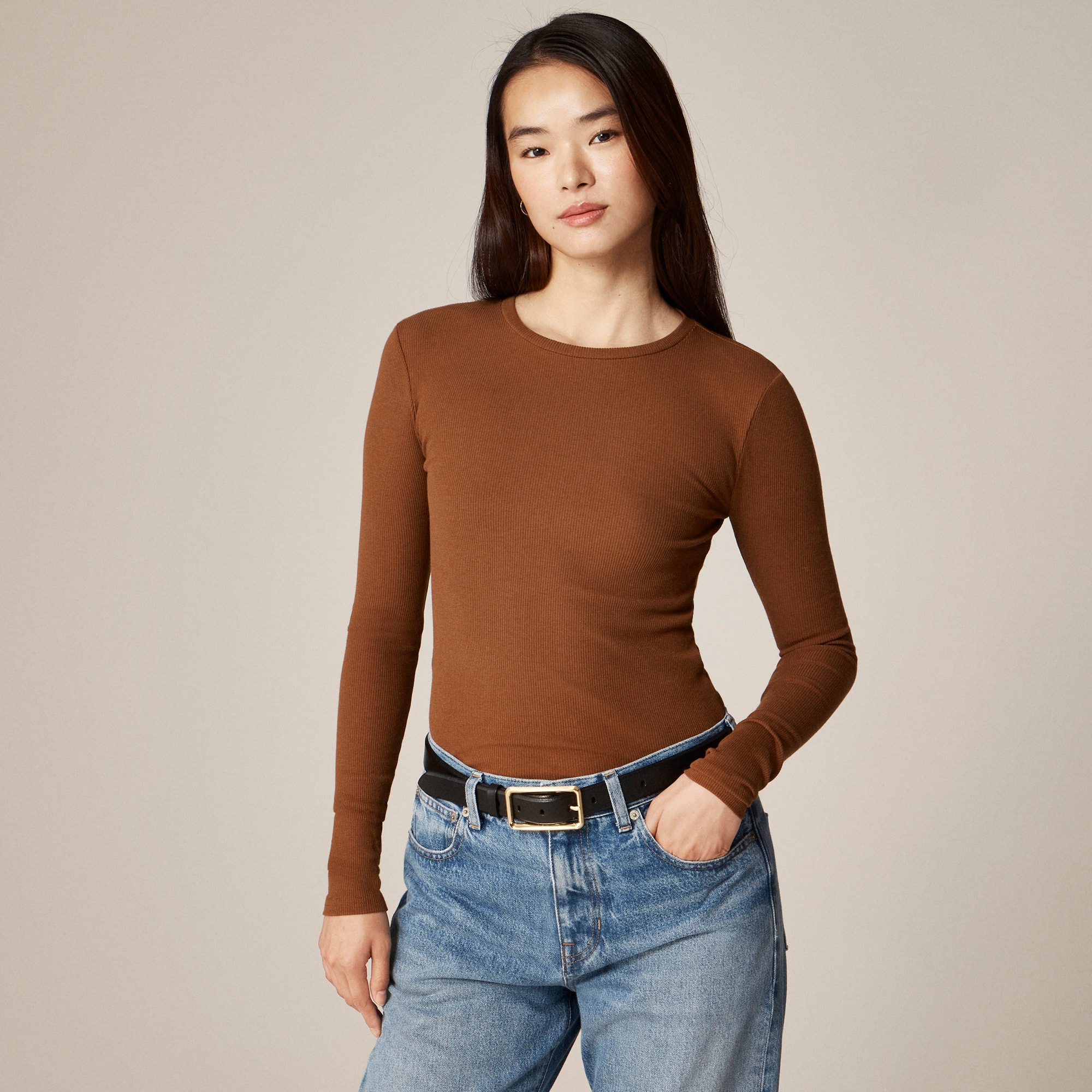 Perfect rib long-sleeve T-shirt