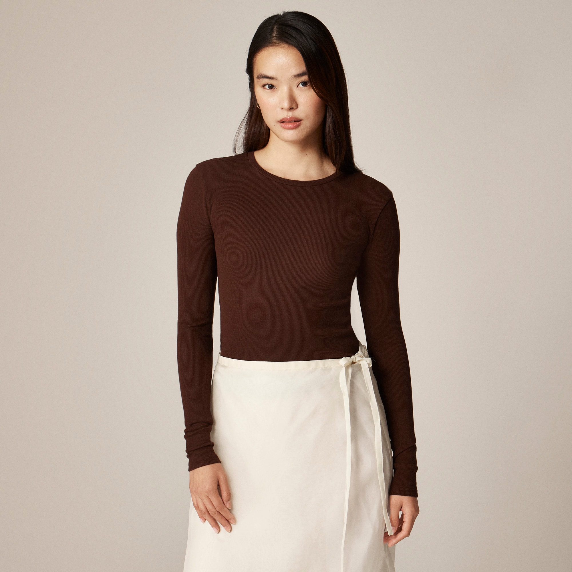 womens Perfect rib long-sleeve T-shirt