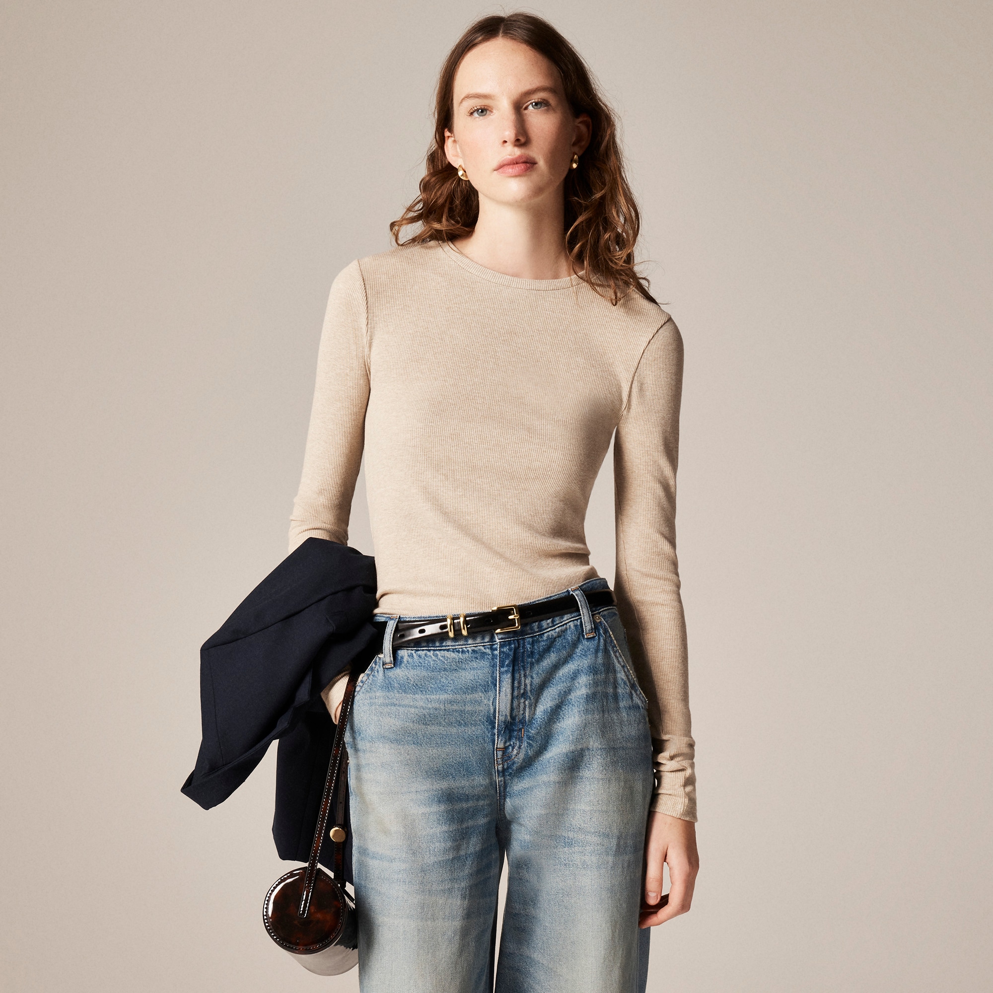 Perfect rib long-sleeve T-shirt
