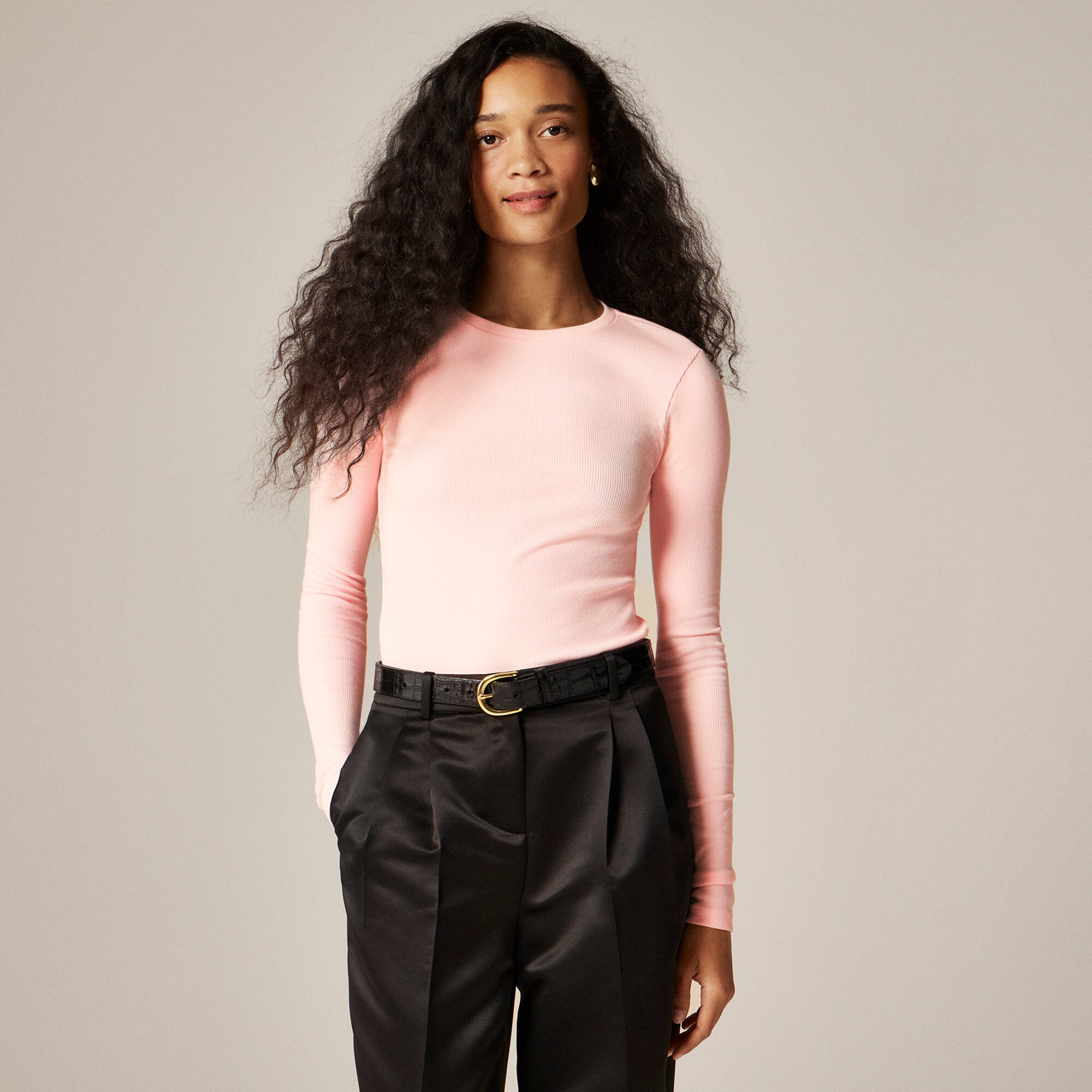 Perfect rib long-sleeve T-shirt