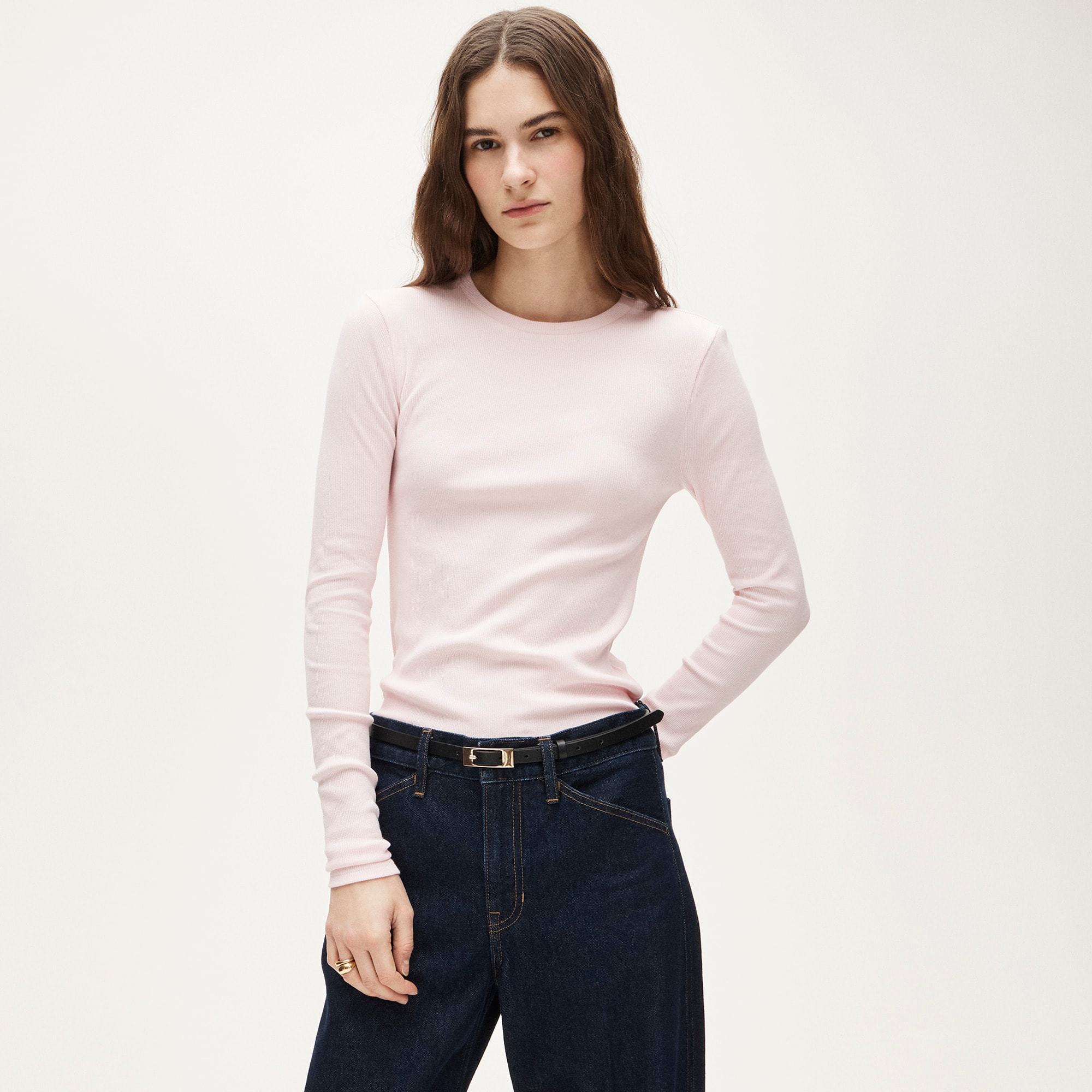 Perfect Rib Long-sleeve T-shirt For Women | J.Crew