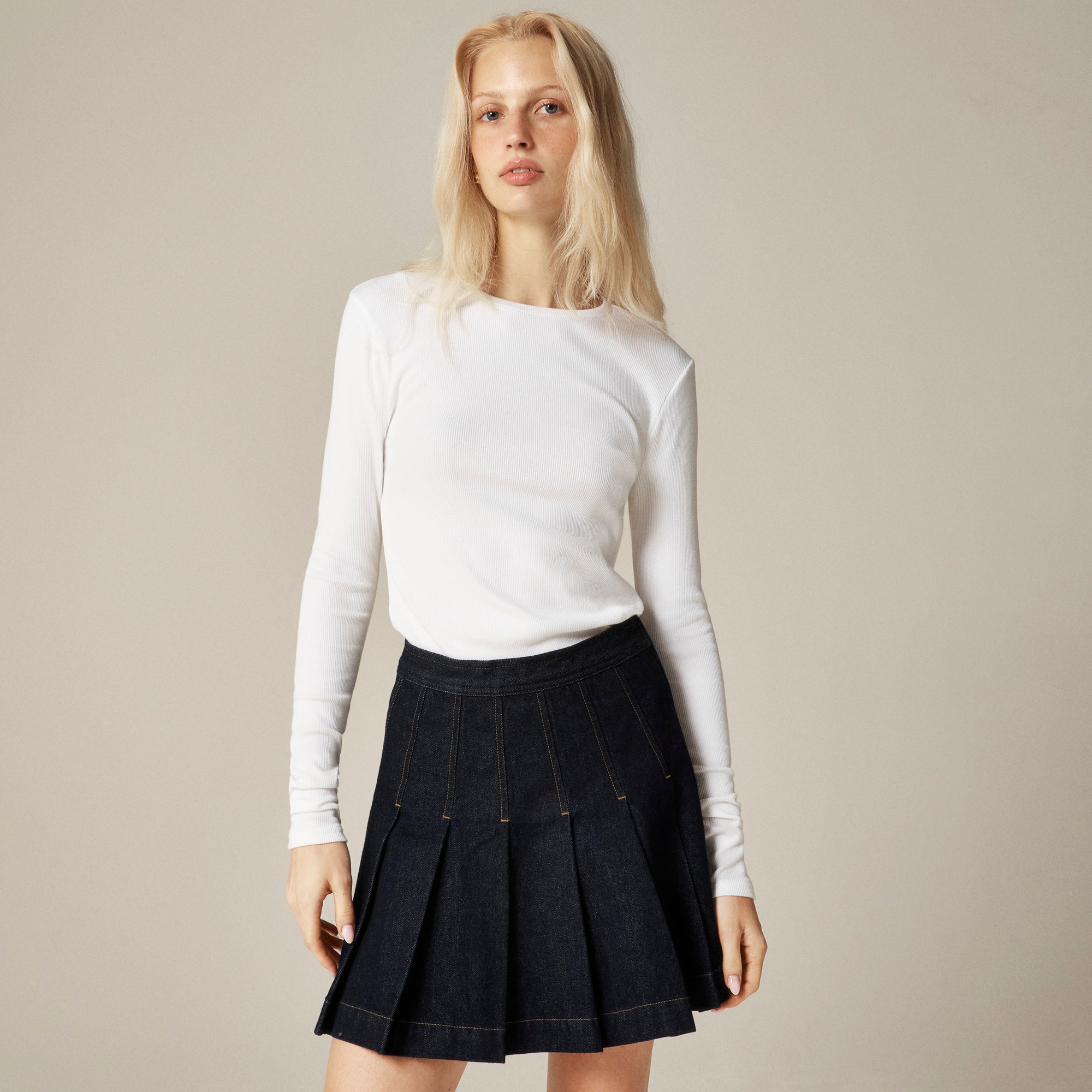  Perfect rib long-sleeve T-shirt