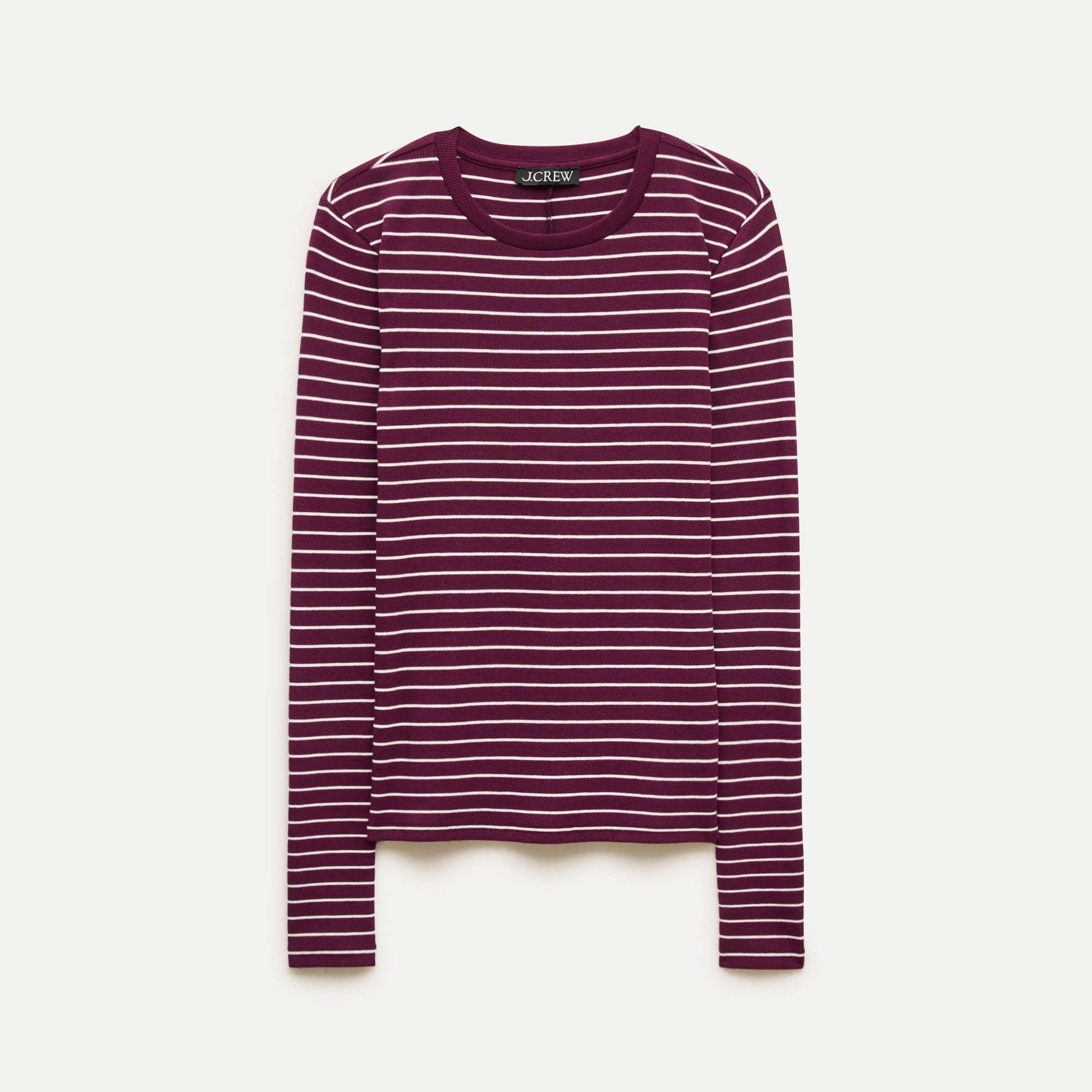 Perfect rib long-sleeve T-shirt in stripe