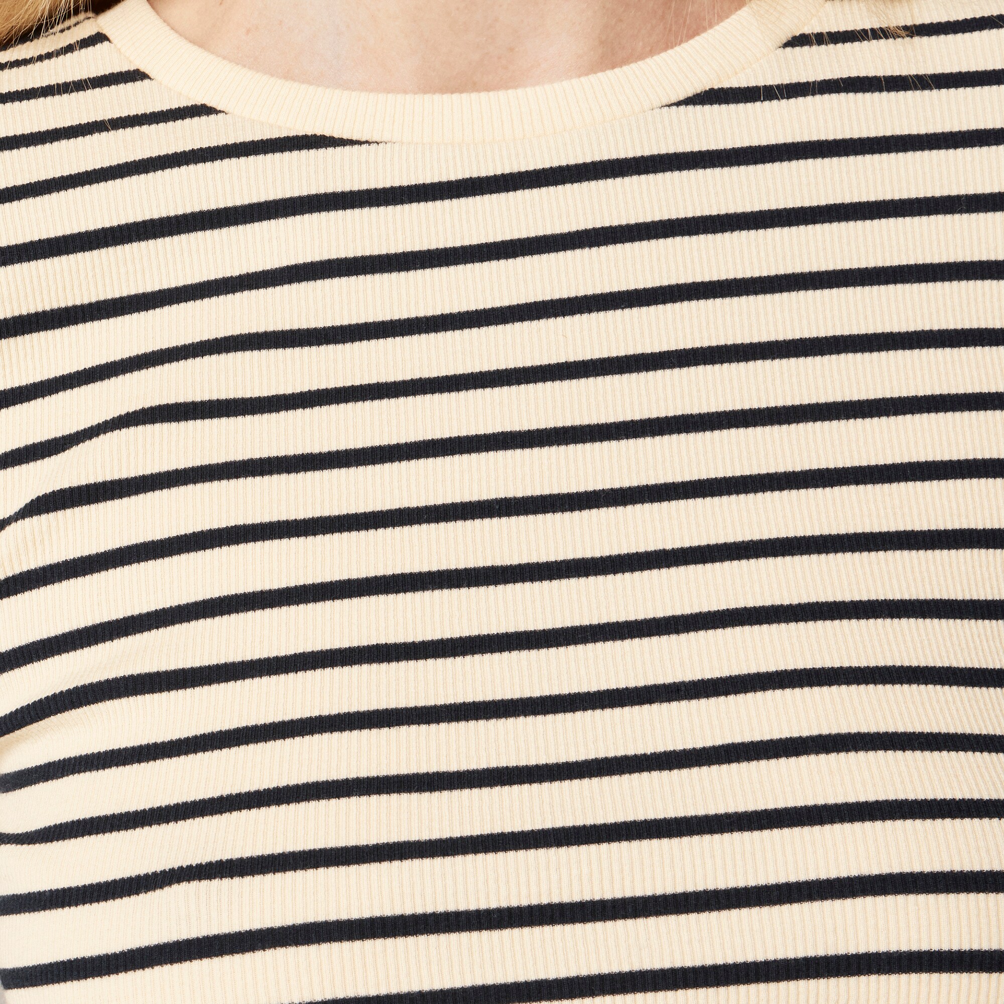 Perfect rib long-sleeve T-shirt in stripe