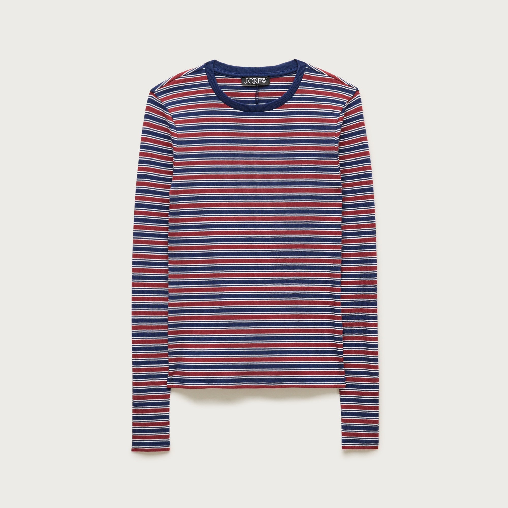 Perfect rib long-sleeve T-shirt in stripe