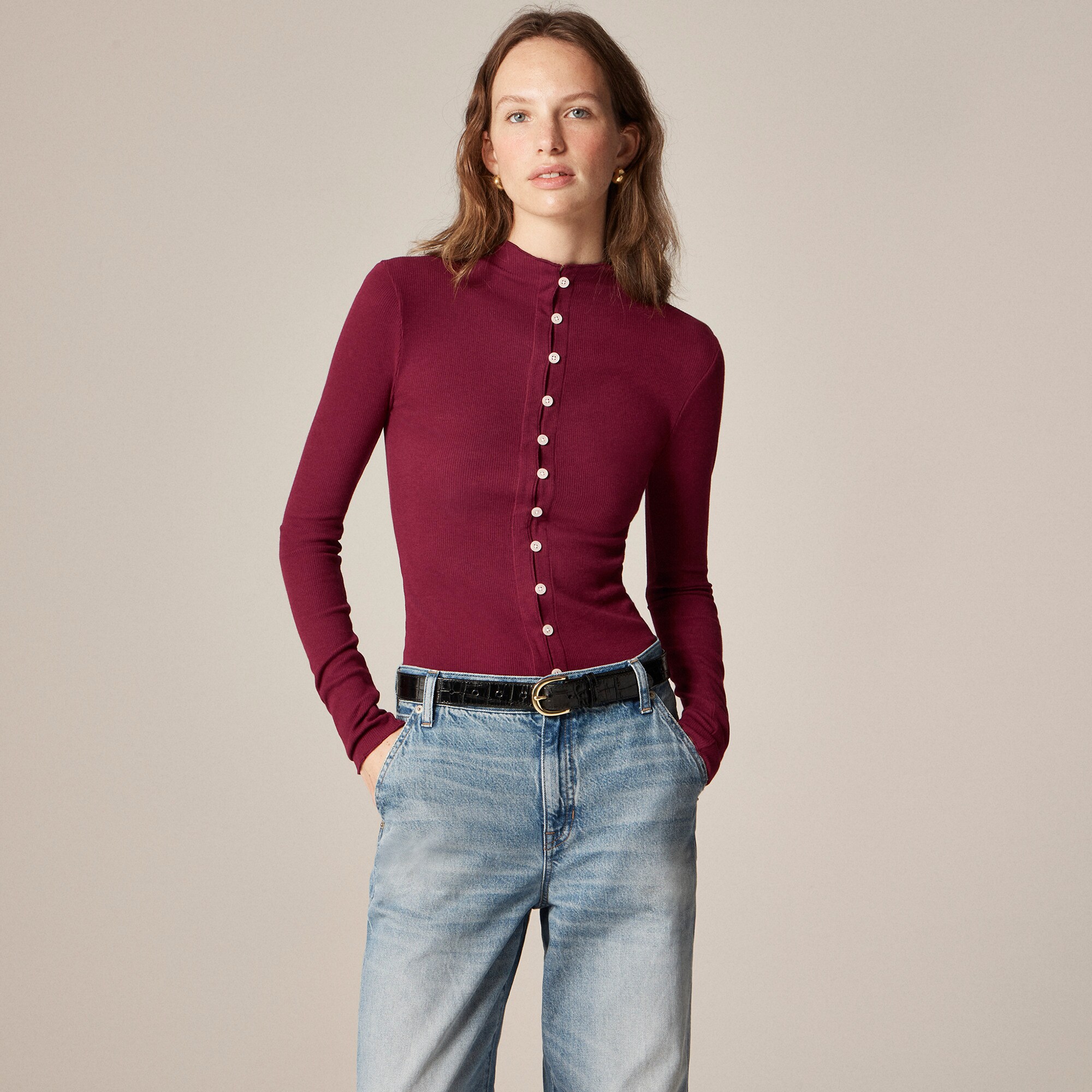  Perfect rib cardigan top