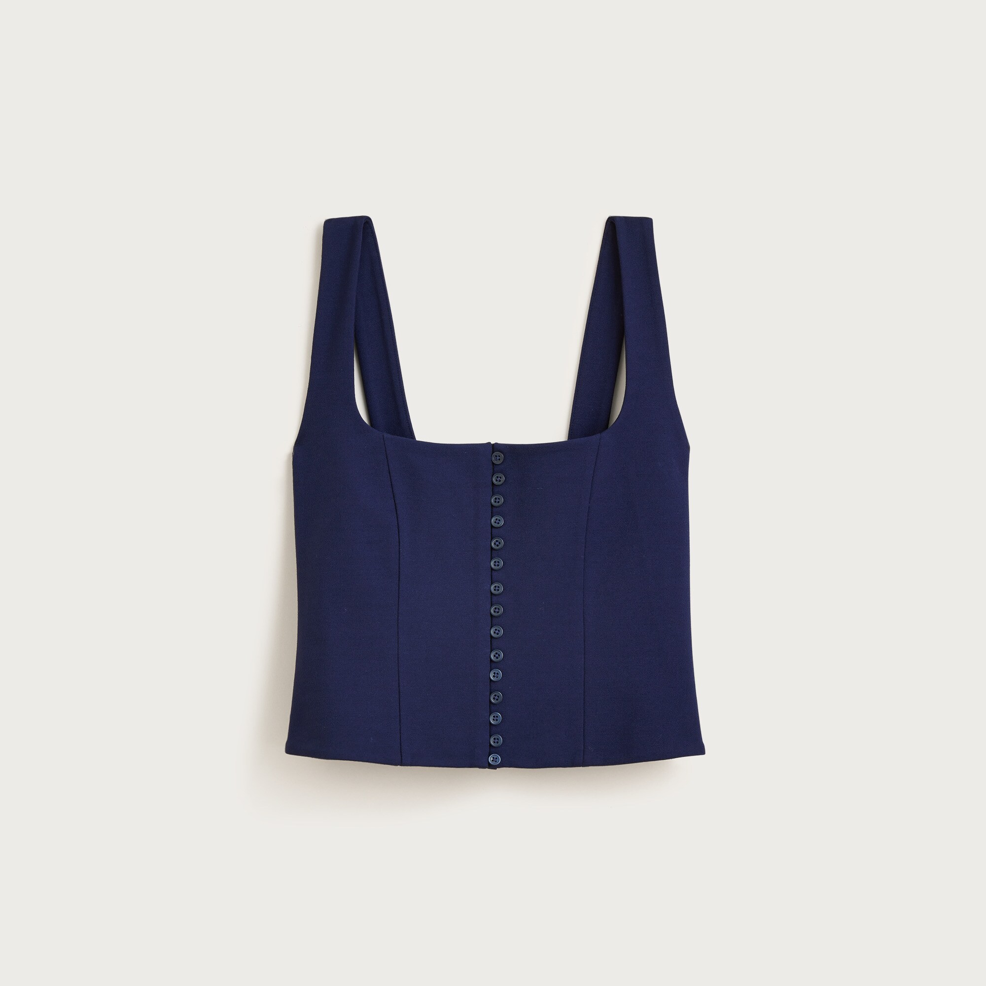Stretch cotton halter top