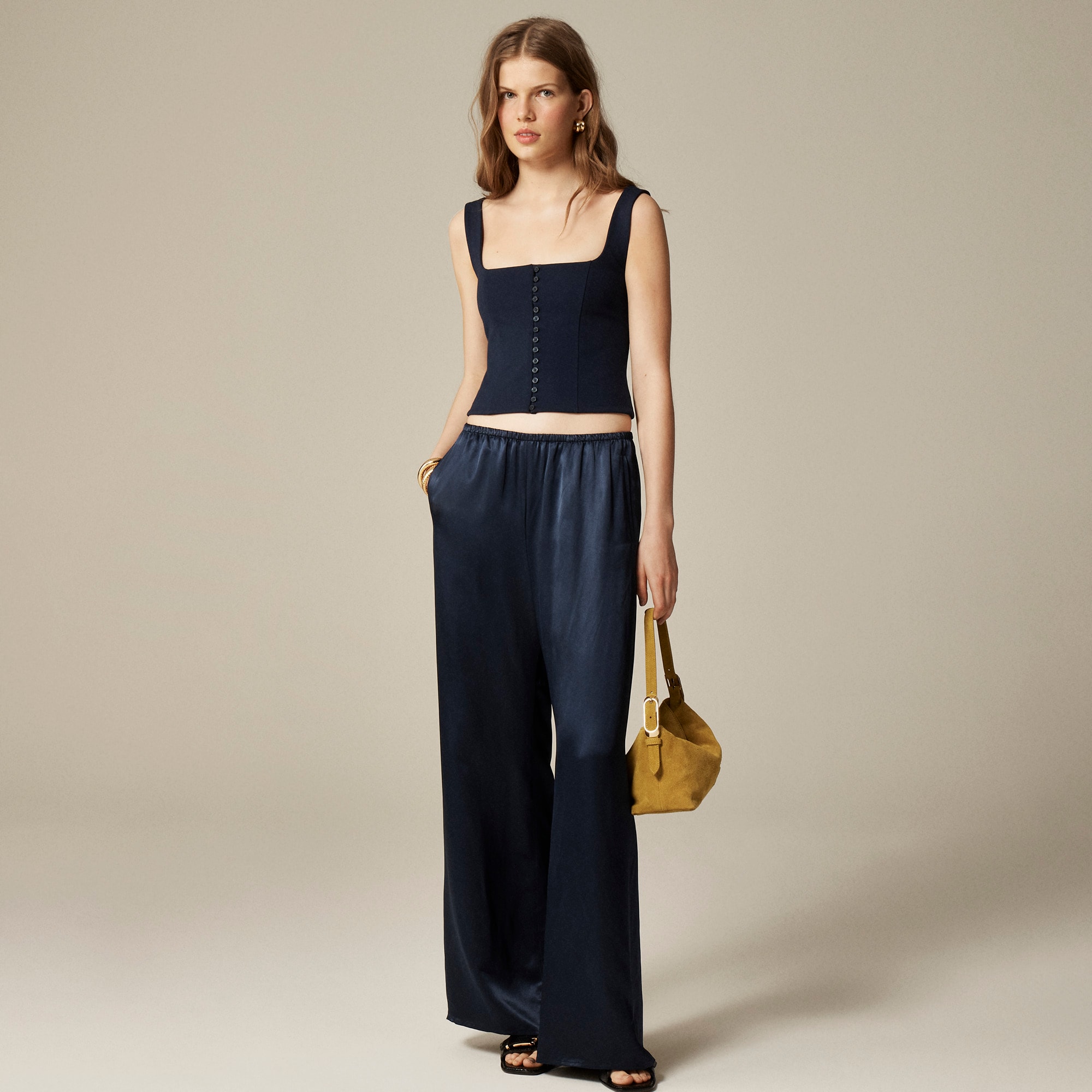 Corset top in stretch ponte - image 3
