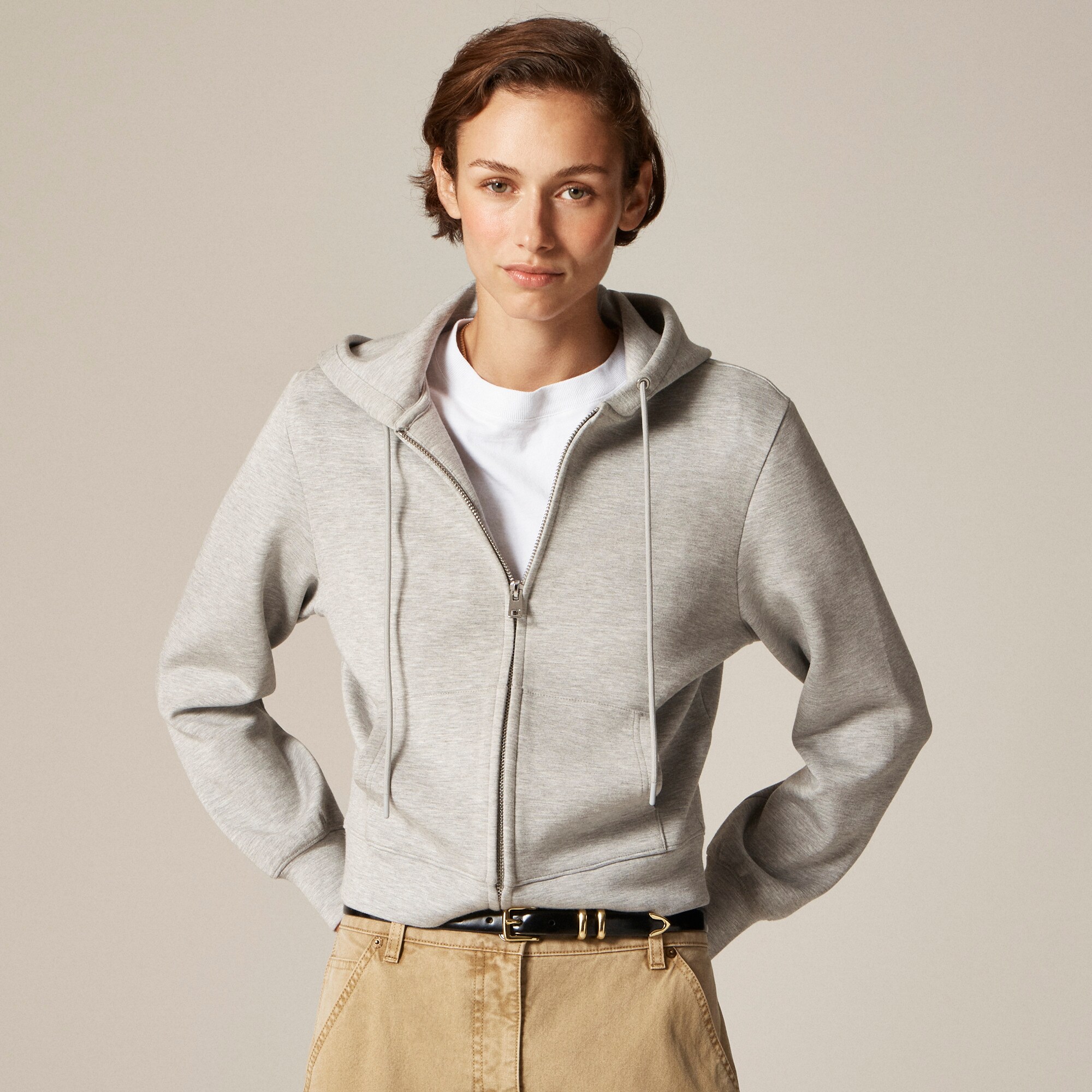 womens Scuba-knit full-zip hoodie
