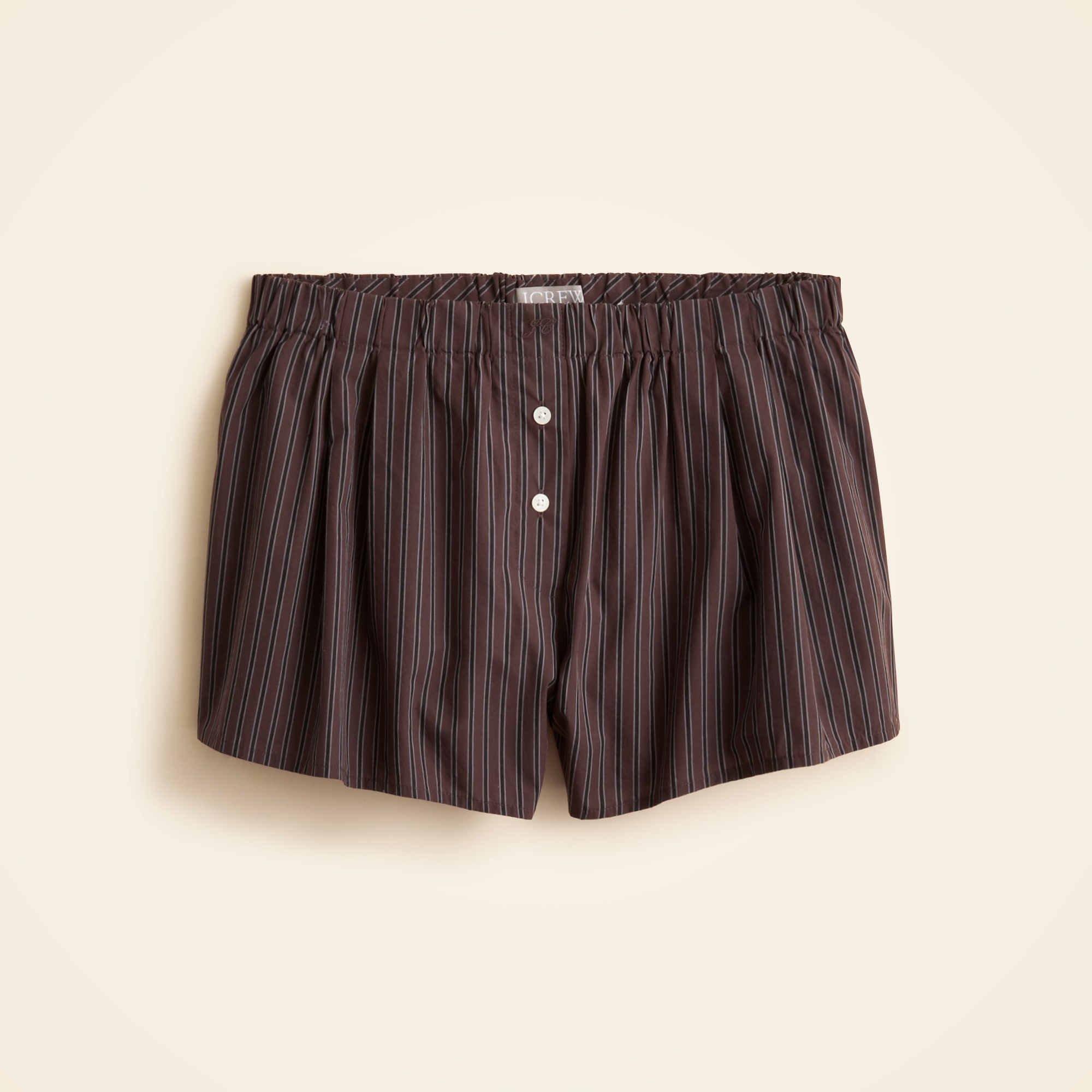Boxer short in striped cotton poplin - thumbnail 3