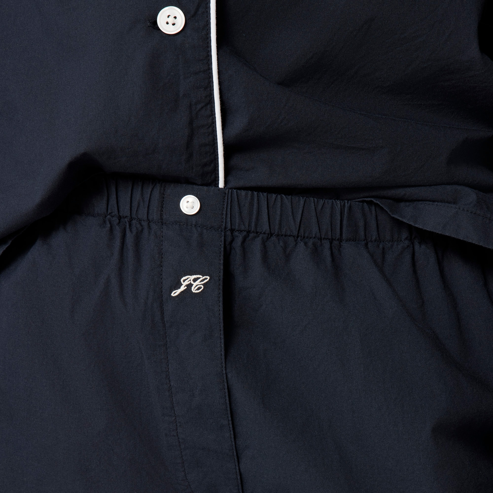 Classic pajama pant set in end-on-end cotton