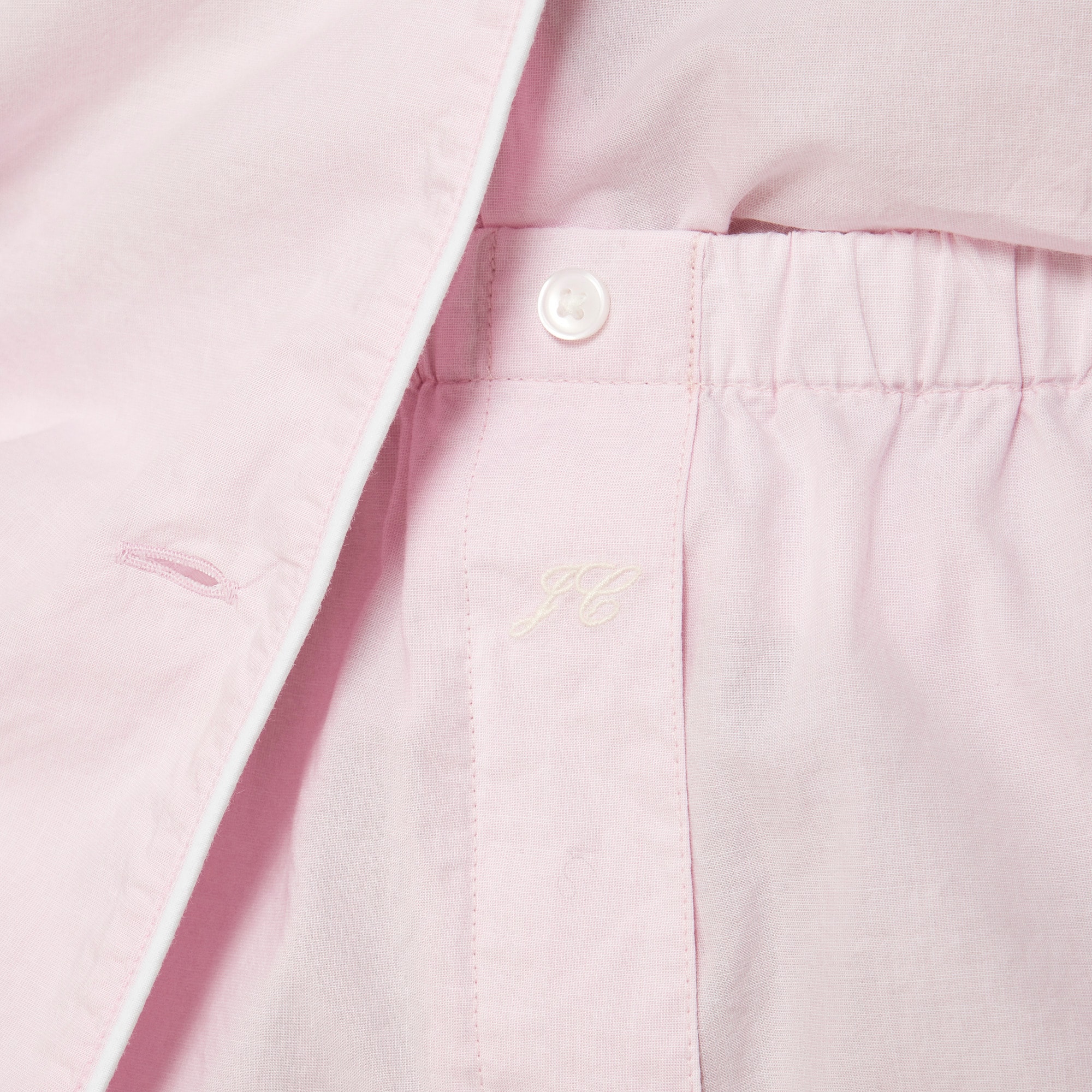 Classic pajama pant set in end-on-end cotton
